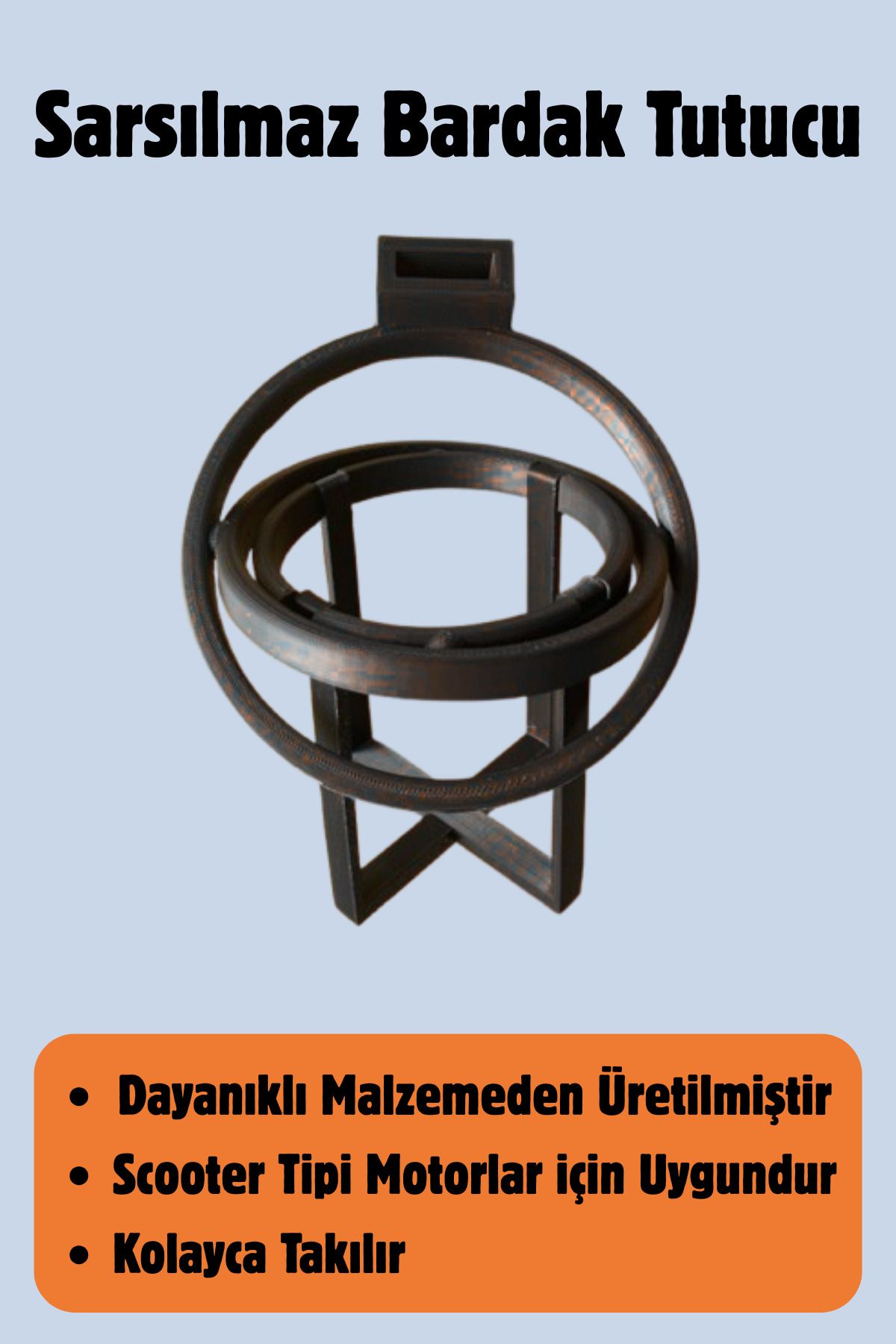 FUNZY Motosiklet Bardak Tutucu-sarsılmaz Ve Devrilmez