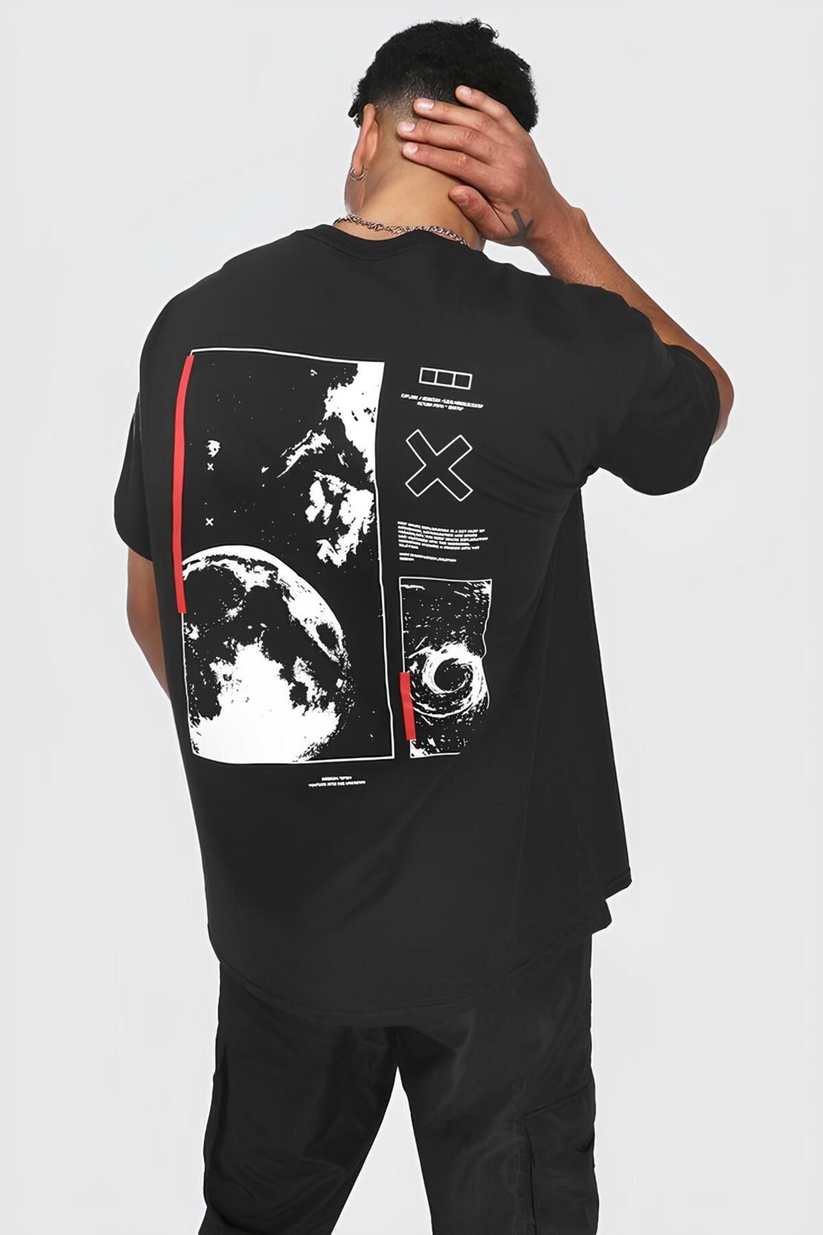 fukuza japon baskılı Oversize Tişört