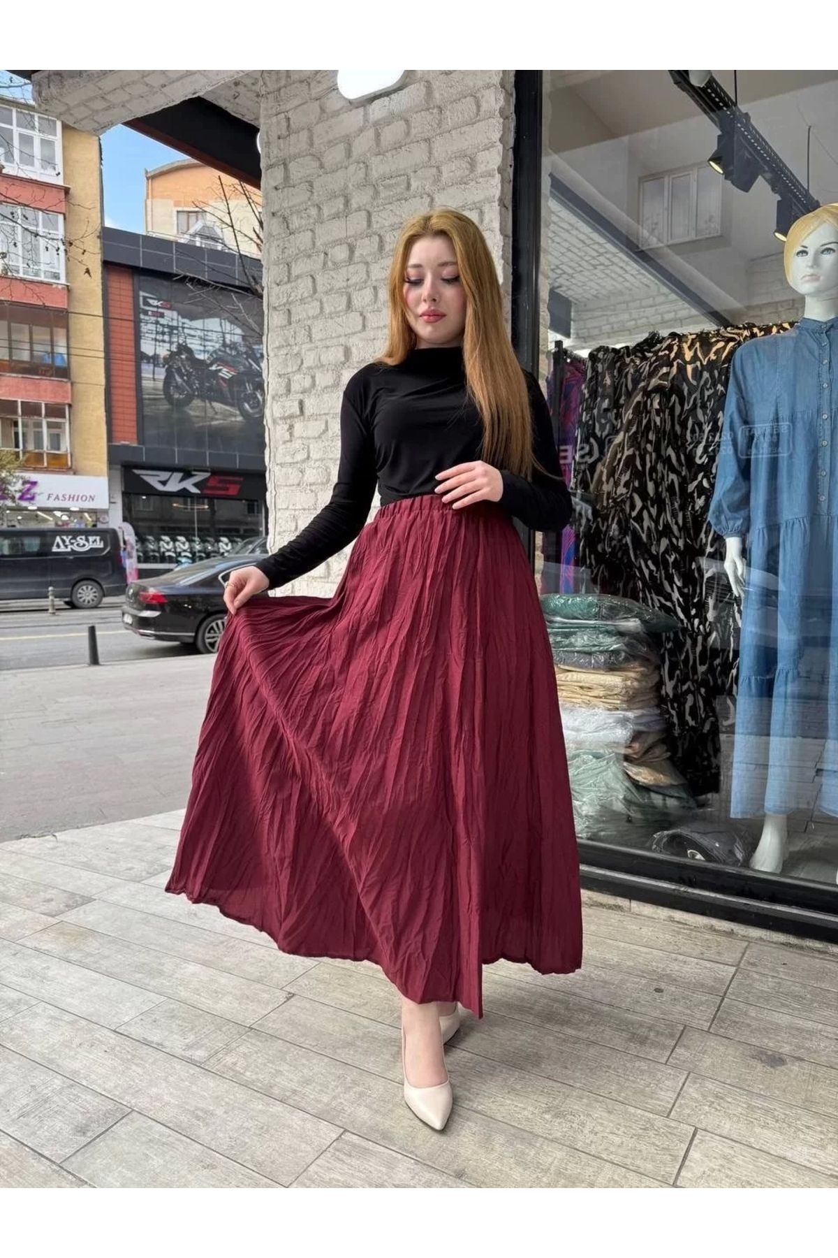 Tolzan Kraş etek bordo