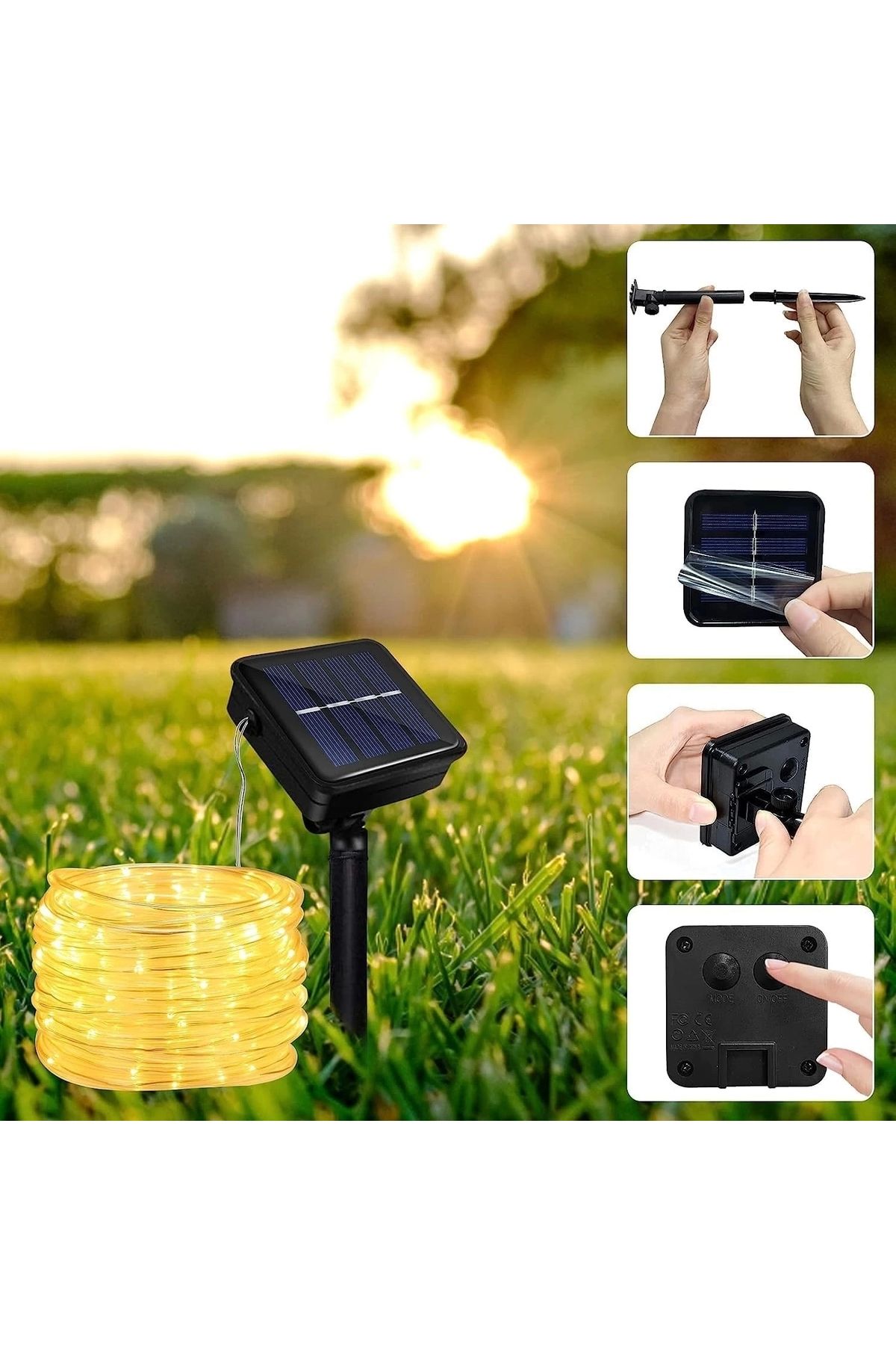 YNT İthalat Solar Güneş Enerjili Hortum Kaplamalı Gün Işığı Led