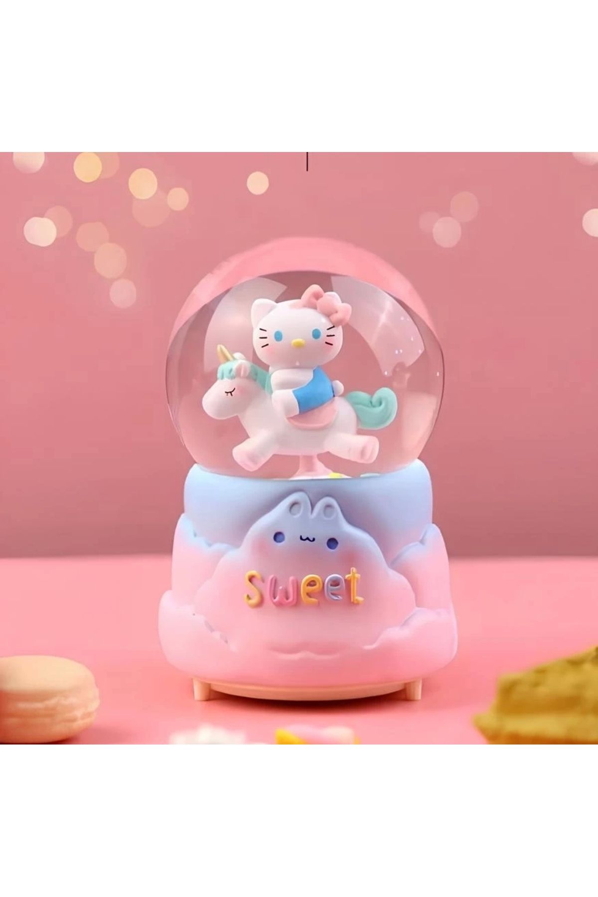 minaydan Hello Kitty Işıklı Müzikli Kar Küresi Orta Boy Alk3041