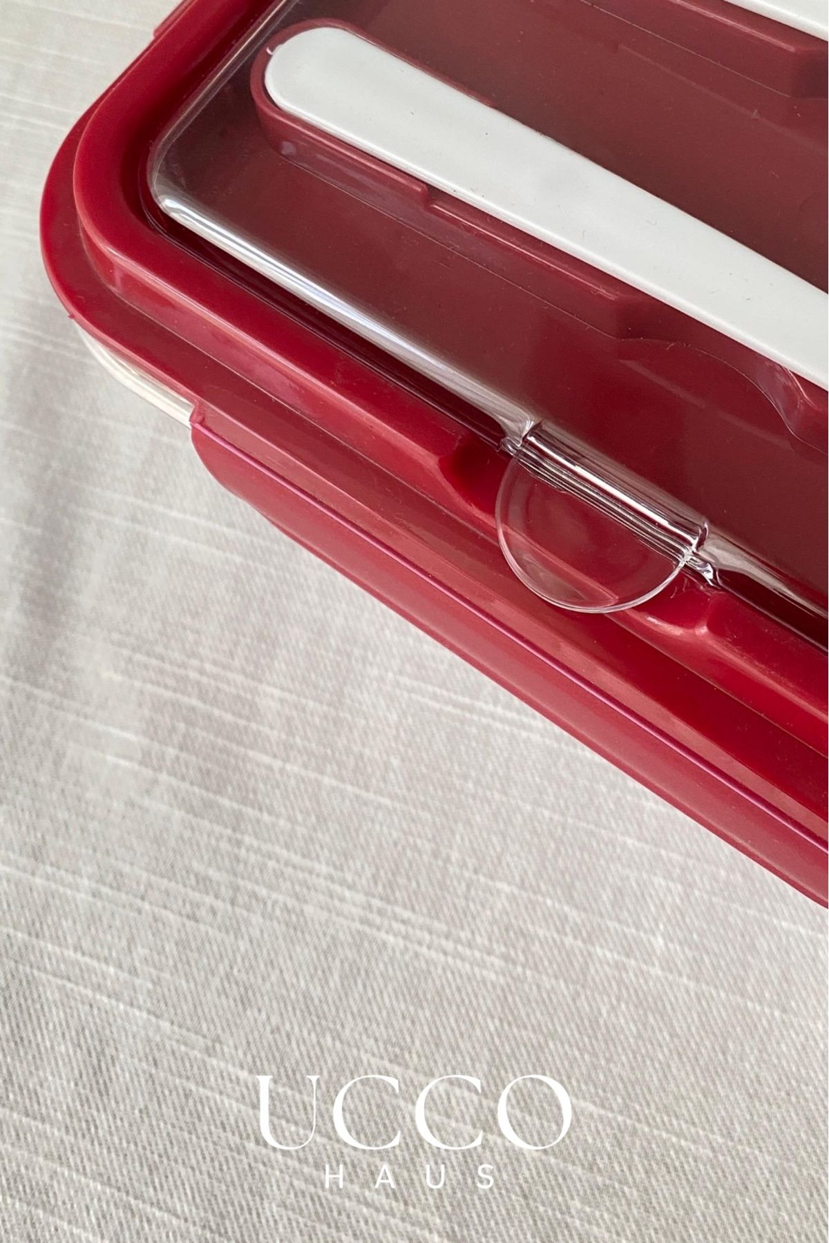 UCCO-2 Compartments 1700 ml Leakproof Storage and Nutrition Container – Spoon Fork, Removable Inner Chamber, Pp 7 Pieces 5