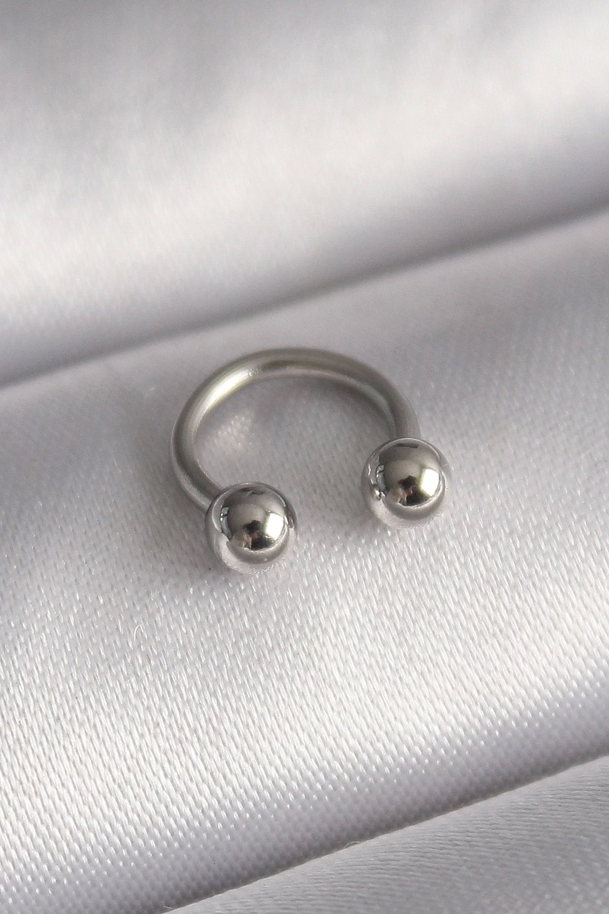 Clariss 316L Çelik Gümüş Renk Halka Model Topçuk Piercing