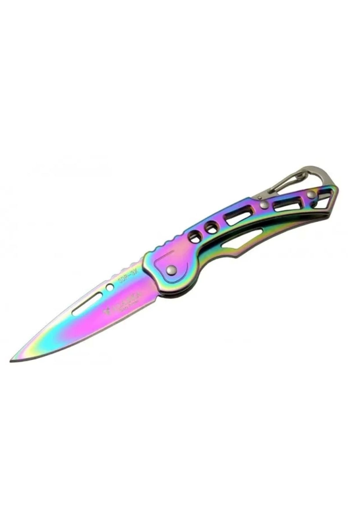 YNT İthalat Sdr-3x Gökkuşağı Metal Çakı 15,5 Cm Manuel, Kemerlikli