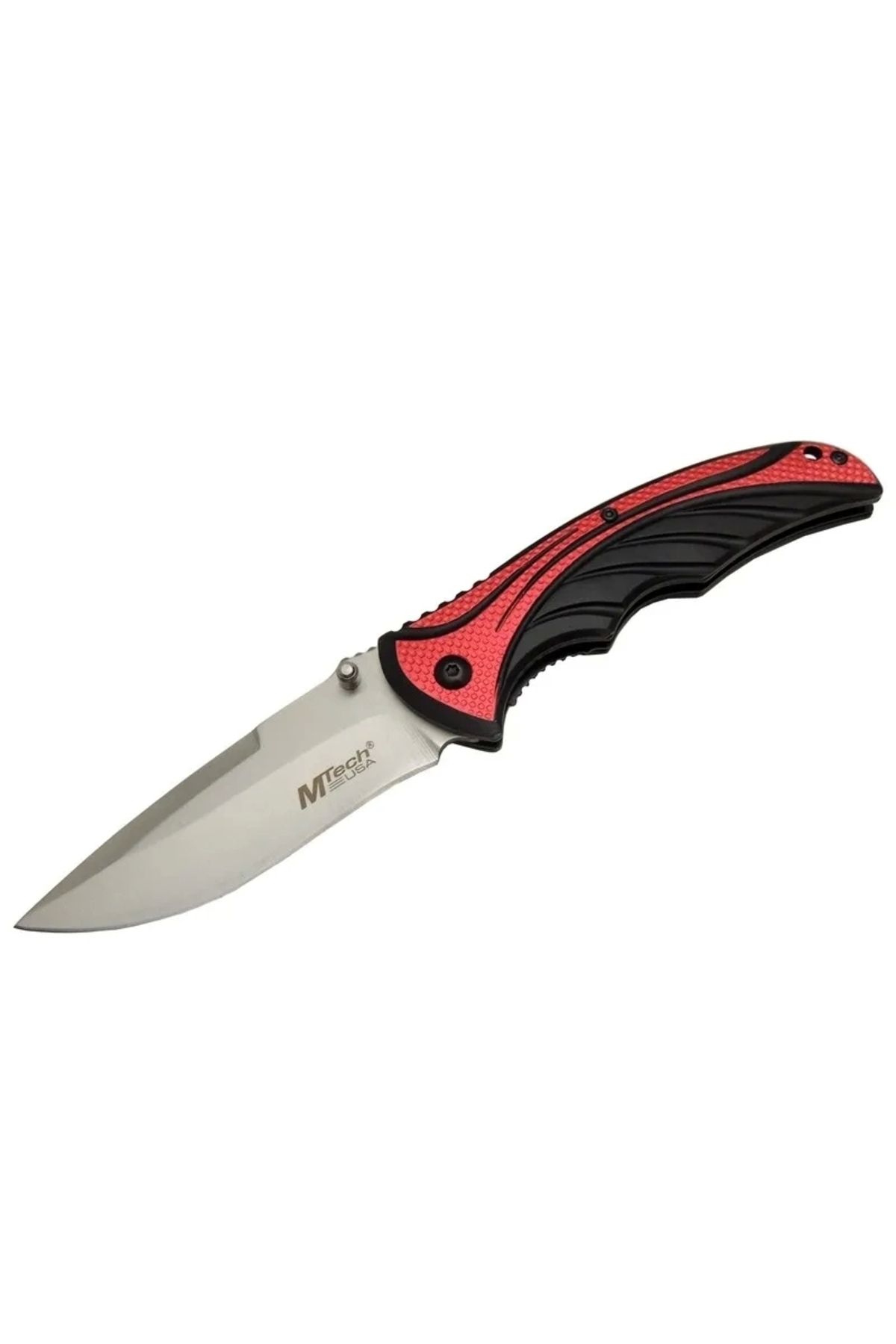 YNT İthalat Handsome 455 Kırmızı Kamp Çakı 21cm - Yarı Otomatik, Kemerlikli