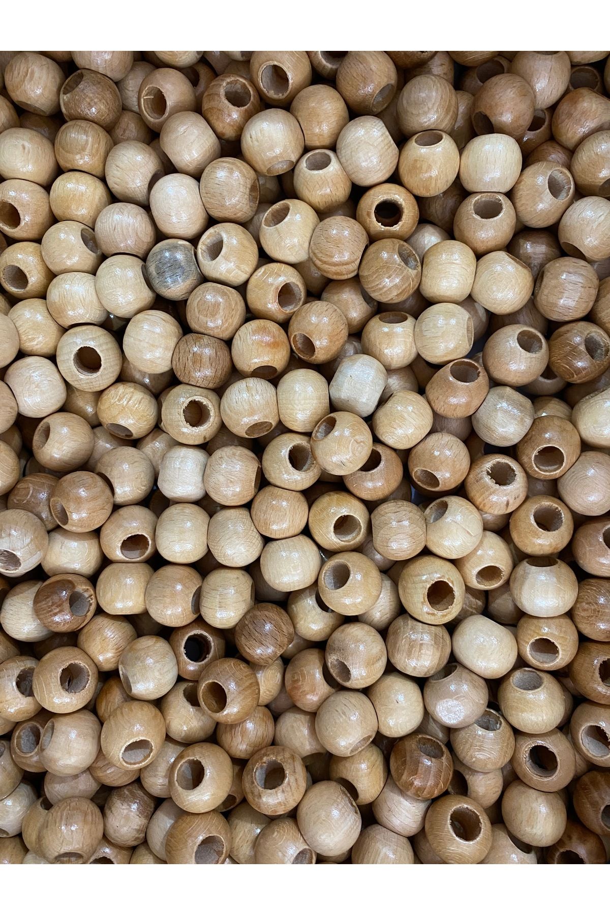 Mir Plastik Yuvarlak Tahta Boncuk 20mm 10 Adet