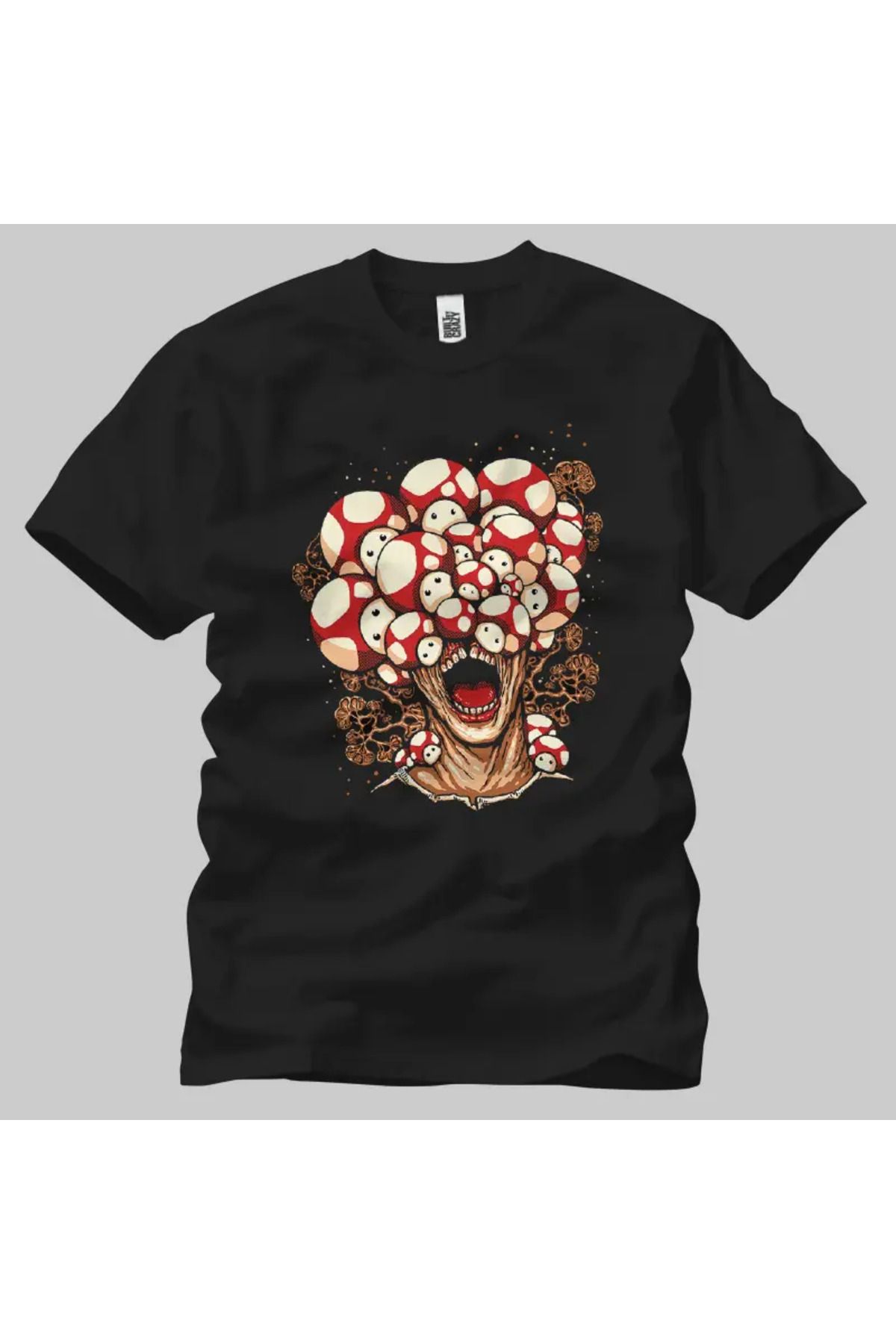 Built By Crazy Fungus Face Unisex Tişört