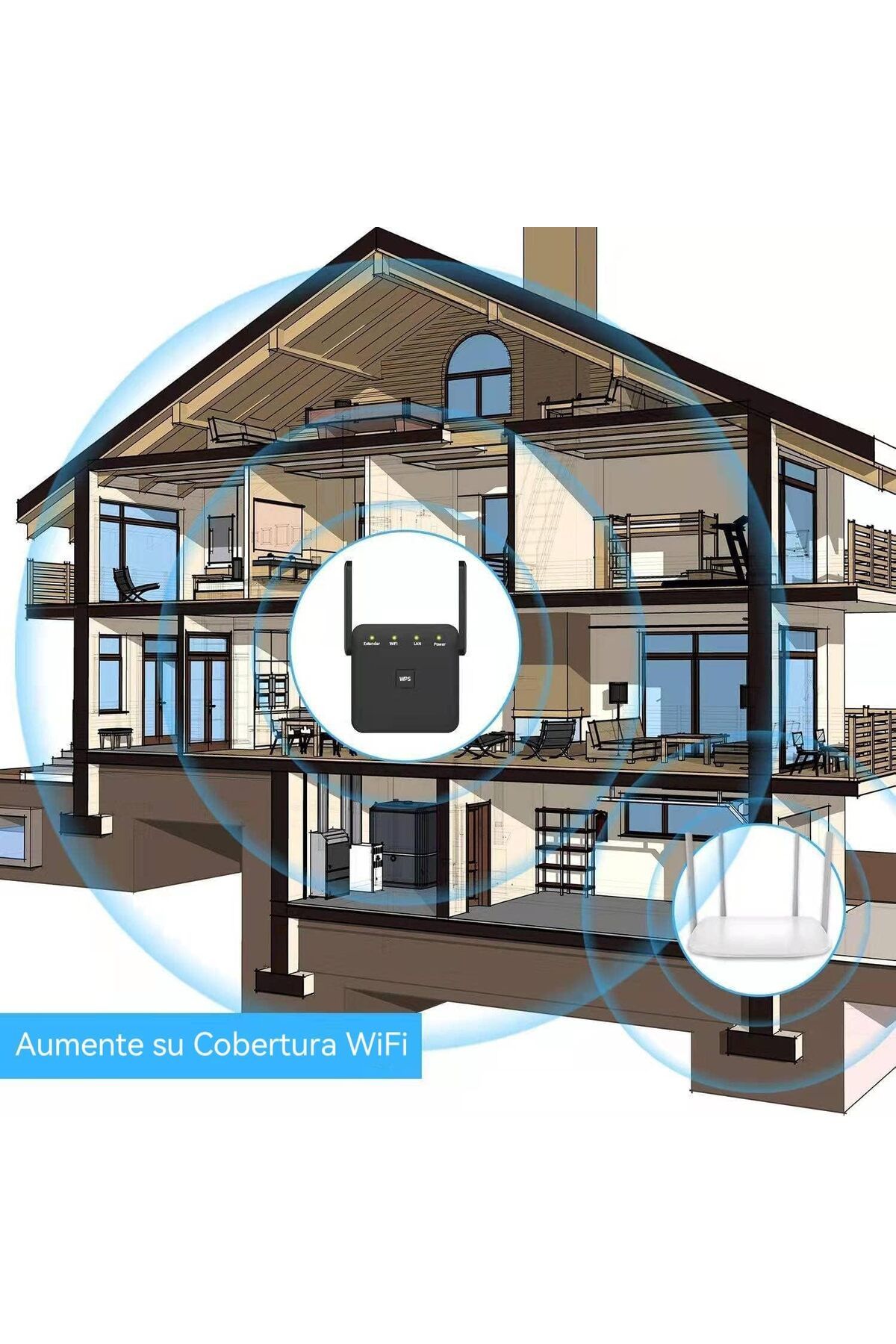 COOYA-Newest Wifi Extender,covers Up To 9860 Sq.ft And 60 Devices,with Ethernet Port,quick Setup 5
