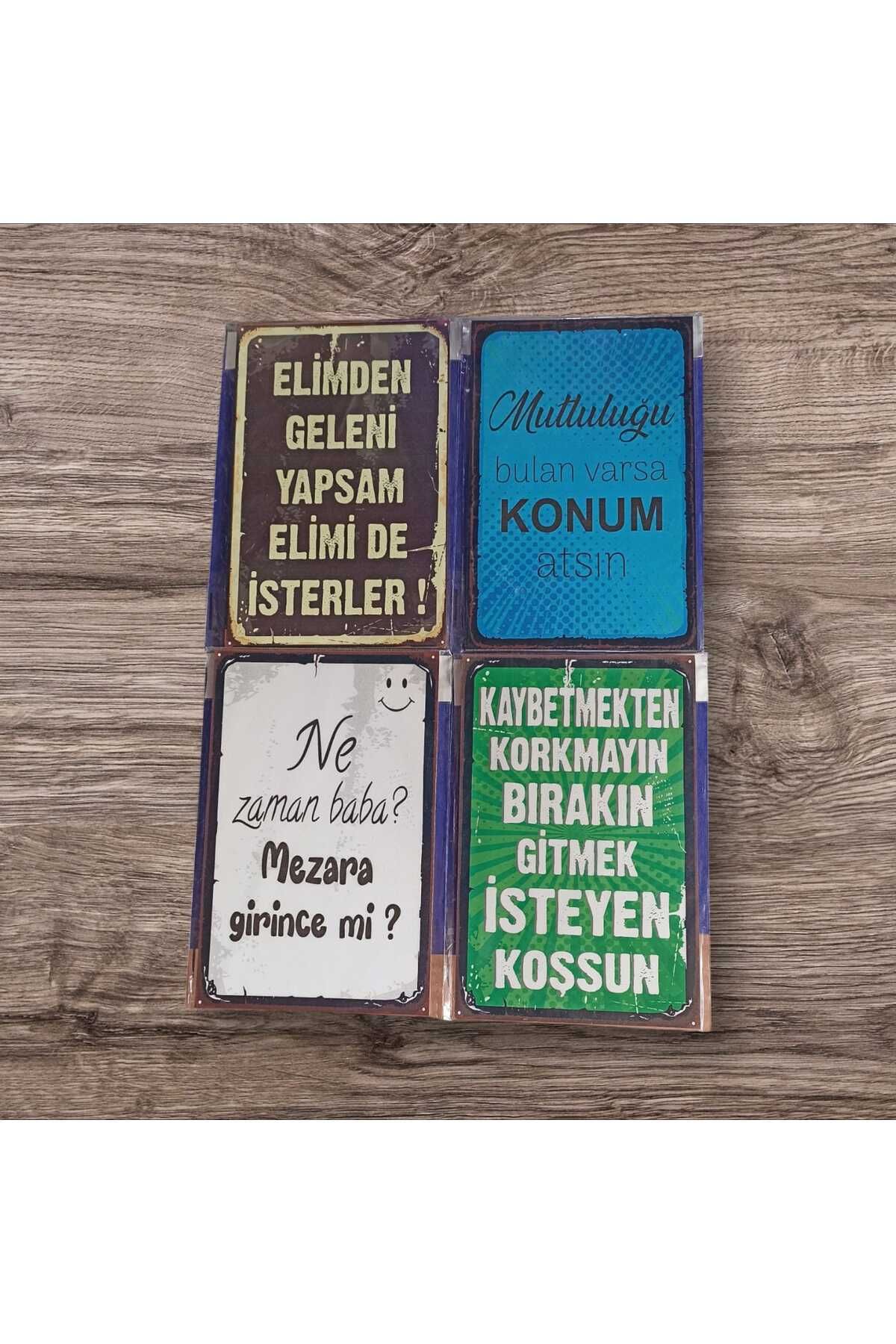 NBZ GİFT Retro Yazılı Duvarı Süsleyecek Harika Sözler