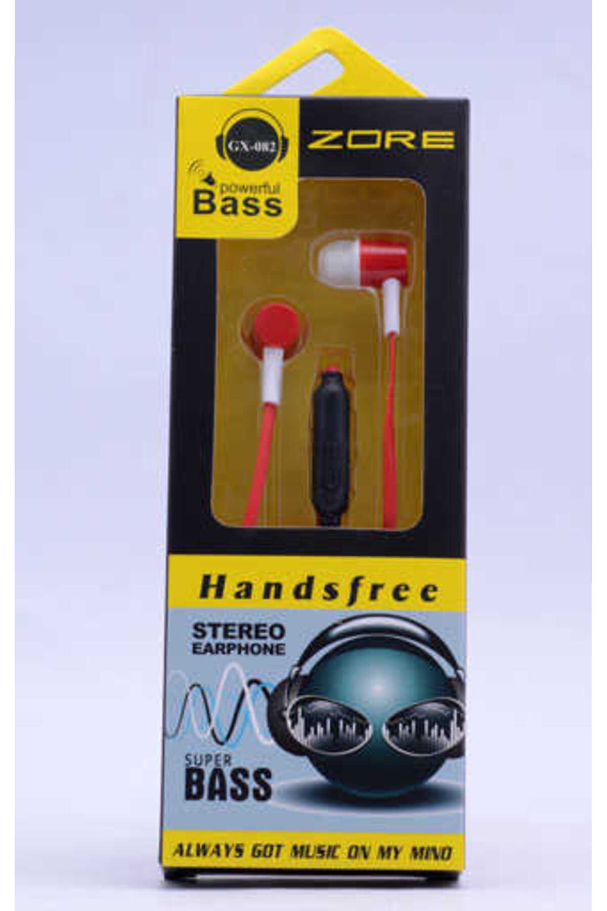 HTstore Zore GX-082 Mp3 Stereo Kulaklık-Kırmızı