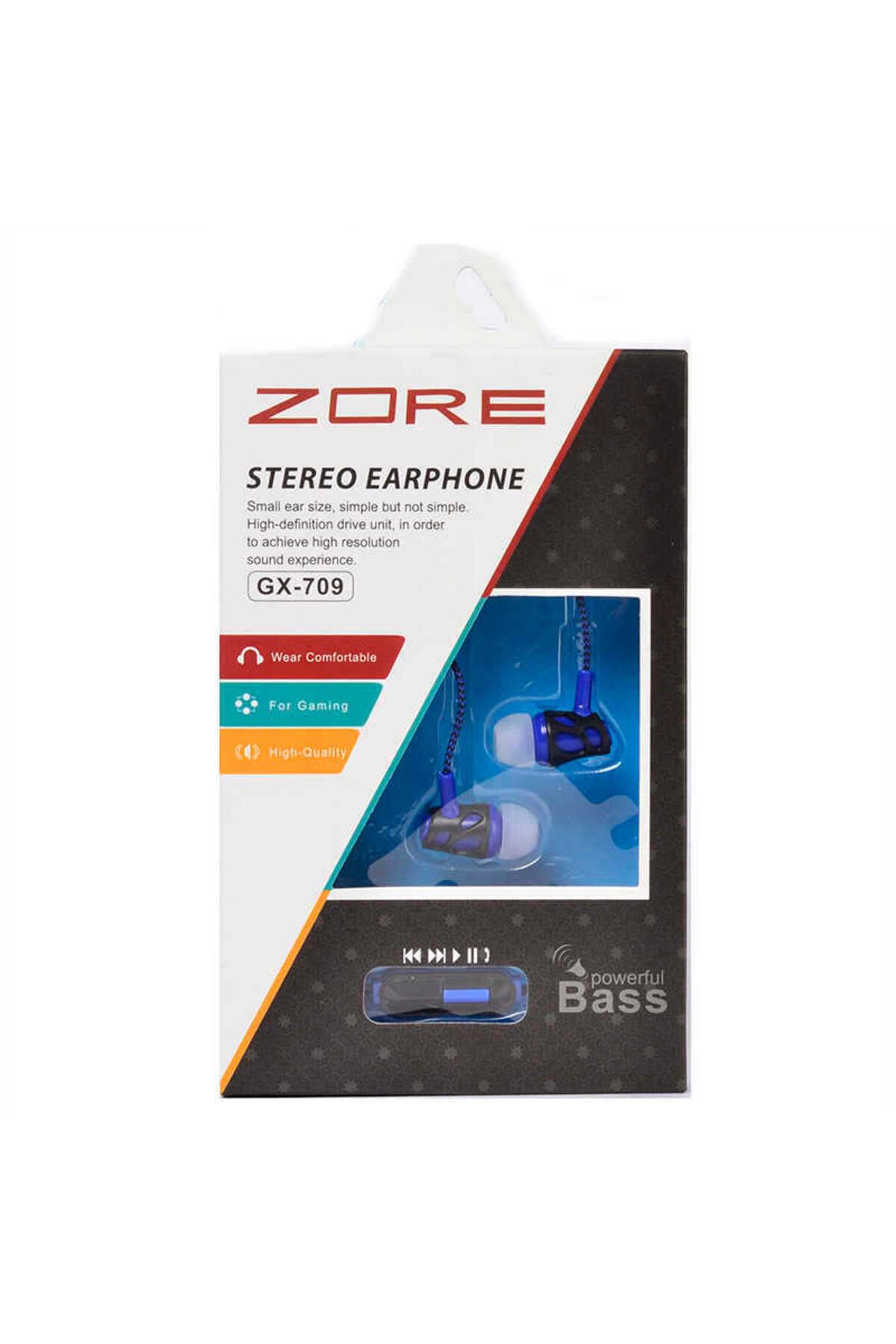 HTstore Zore GX-709 Mp3 Stereo Kulaklık-Saks mavi
