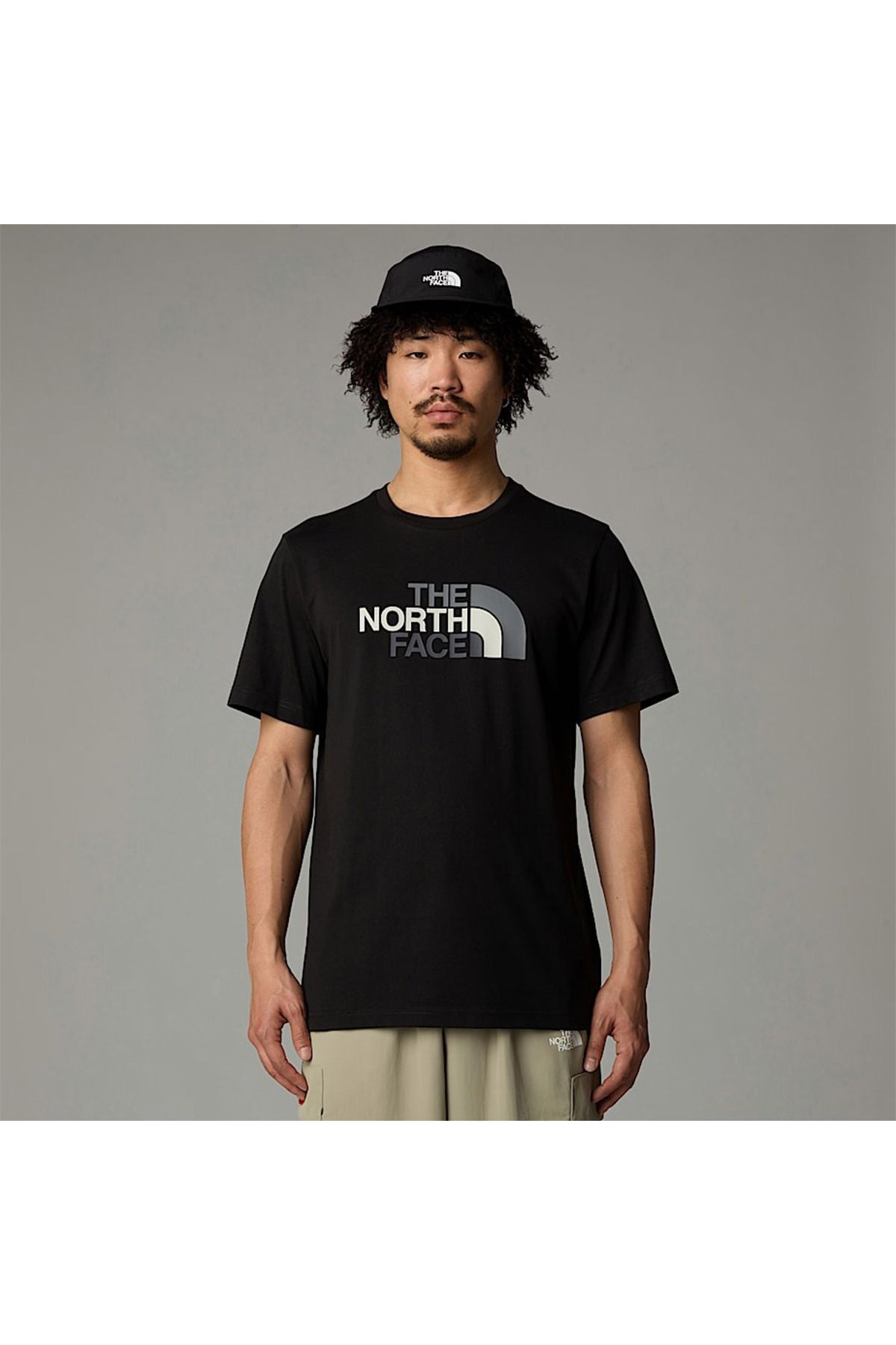 THE NORTH FACE-Tricou negru cu gât rotund pentru bărbați Easy 1