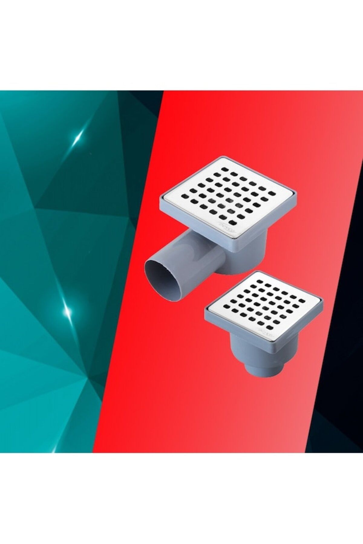 beyco Klapeli Kromajlı Yer Süzgeci 10x10 32 Mm Yandan Çıkışlı