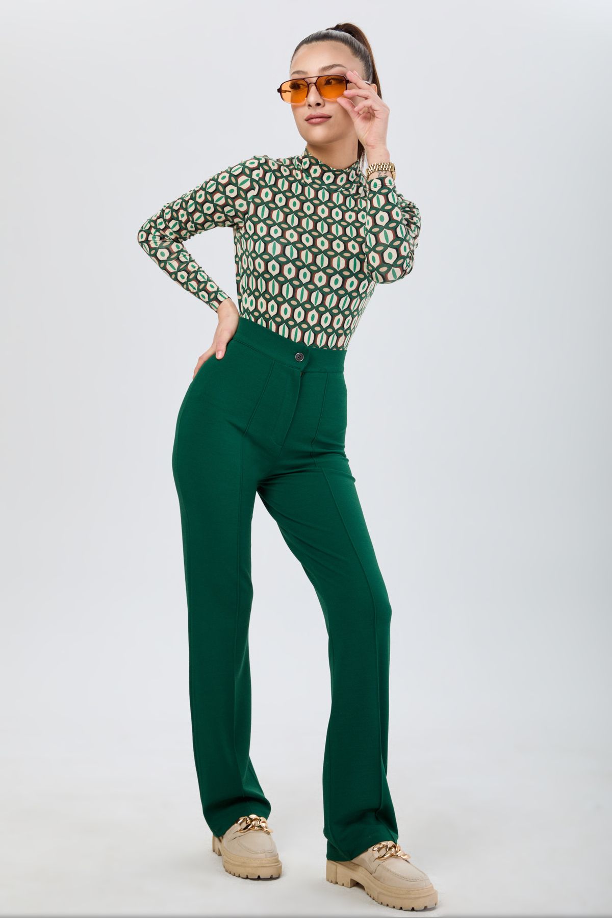TOFİSA Pantolon Zümrüt - 24127