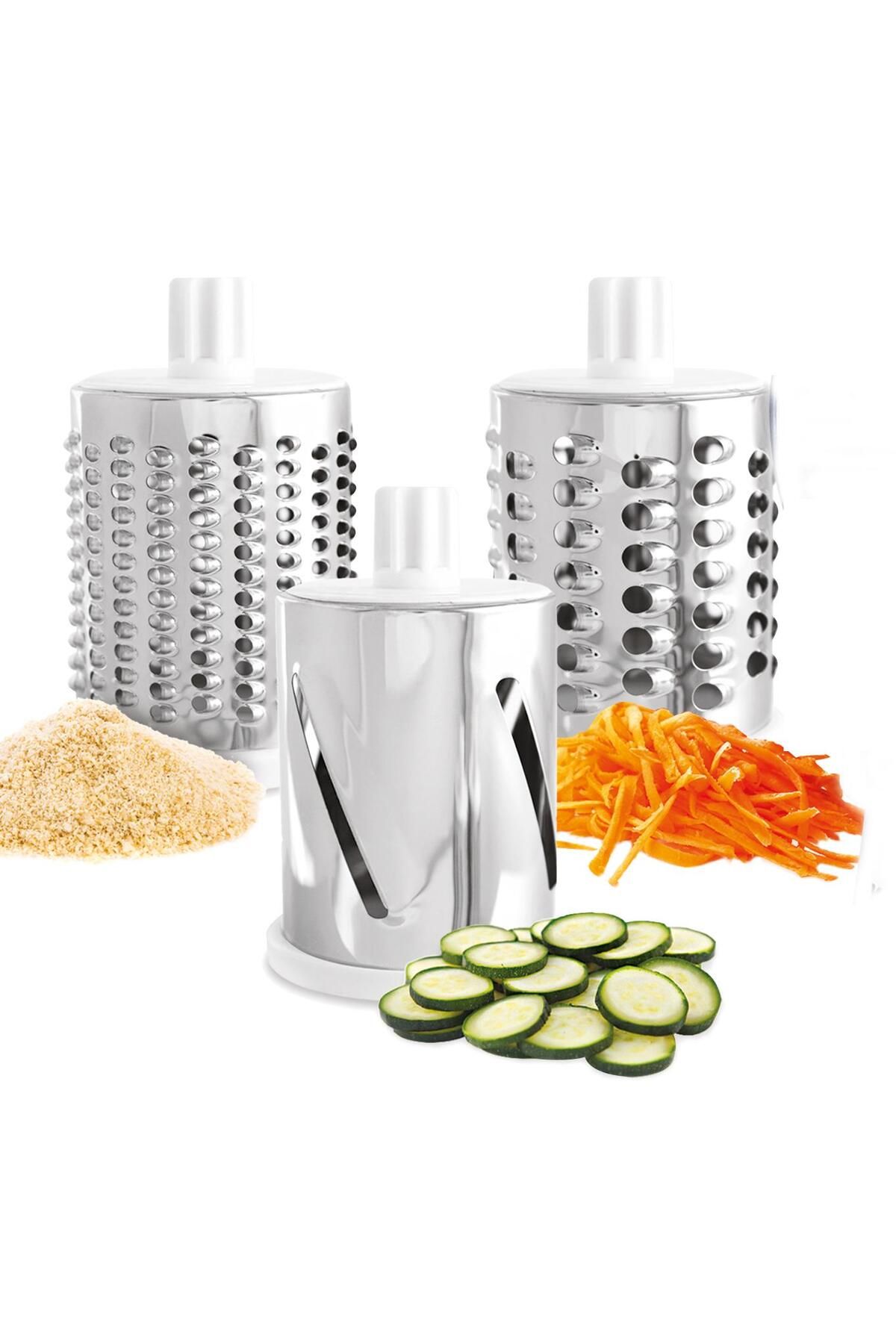 Mediashop Razatoare Cu Tambur 3 In 1 Livington Sumo Slicer , 3 Tamburi Interschimbabili, Alb - One Size