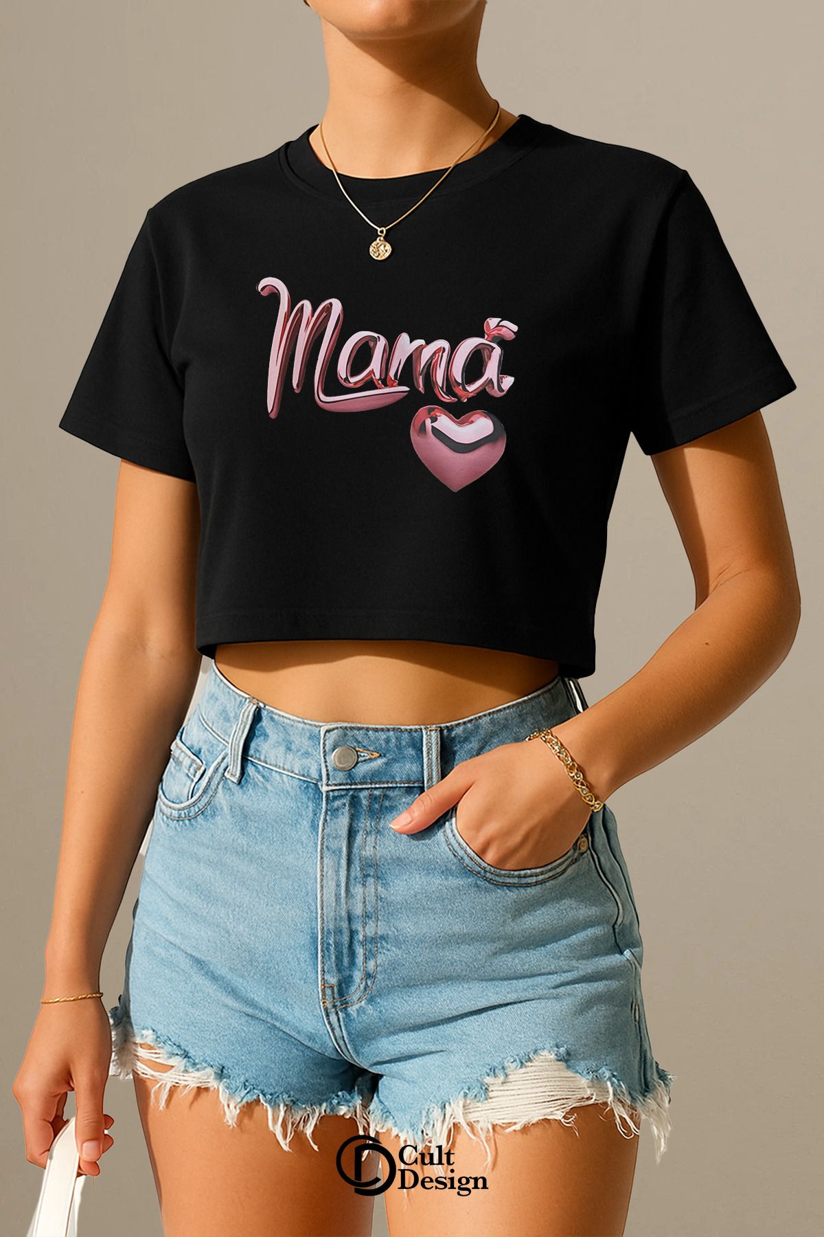 CULTDESİGN Unisex KADIN/ERKEK Özel Premium Baskılı Basic, Organik Pamuklu, Bisiklet Yaka T-Shirt Tişört