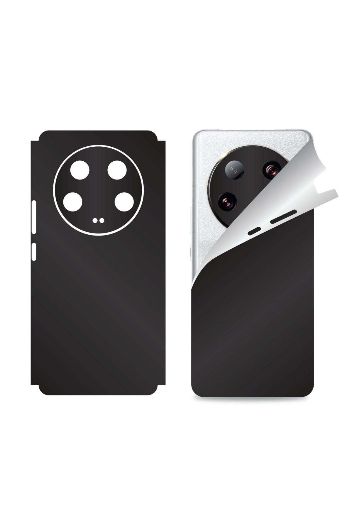 Bowie Xiaomi Mi 13 Ultra için uyumlu 360 full arka ve yan kaplama koruma sticker MAT SİYAH