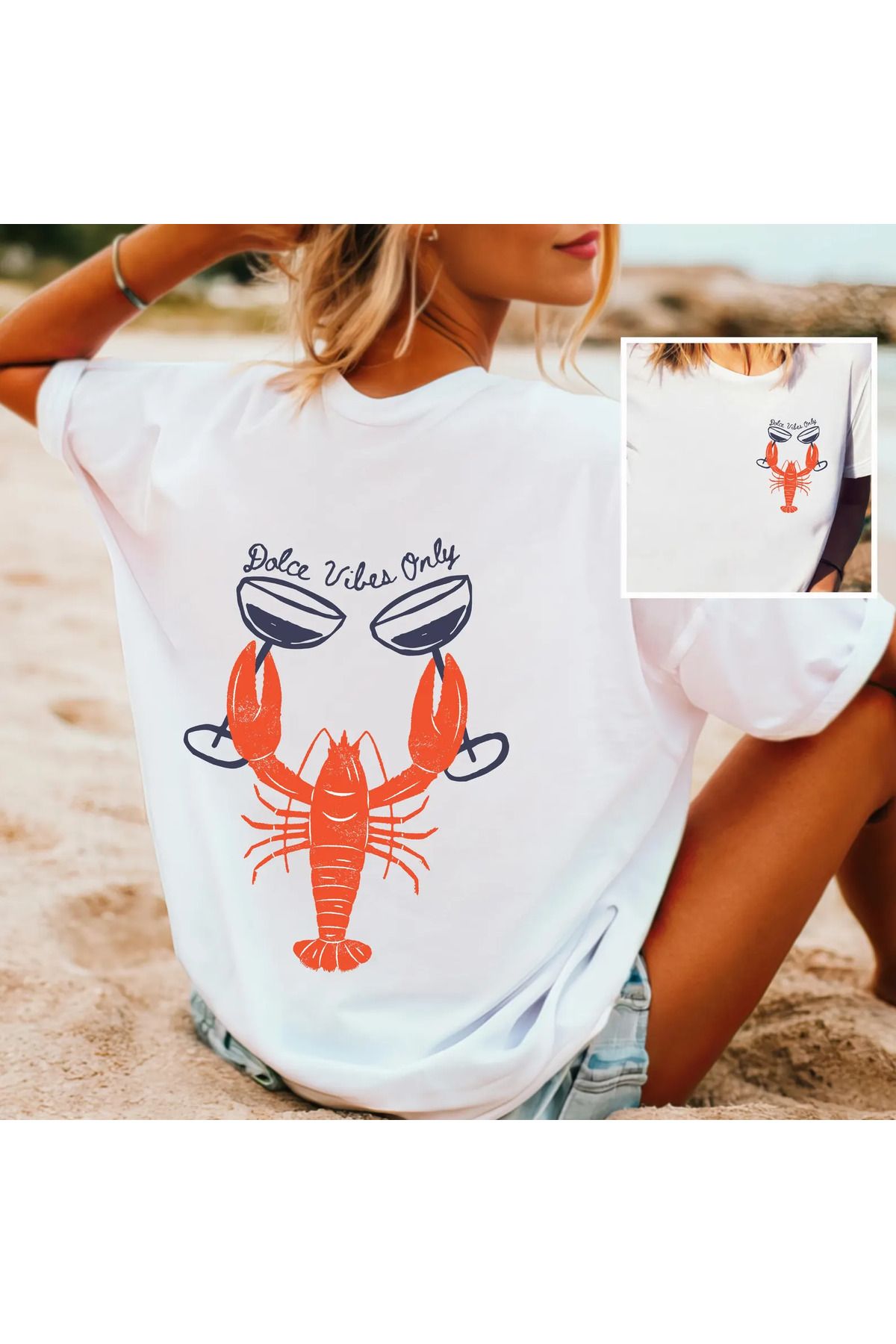 JANSO GROUP - KADIN BASKILI KISA KOLLU TSHIRT OVERSİZE BEDEN PAMUKLU 05