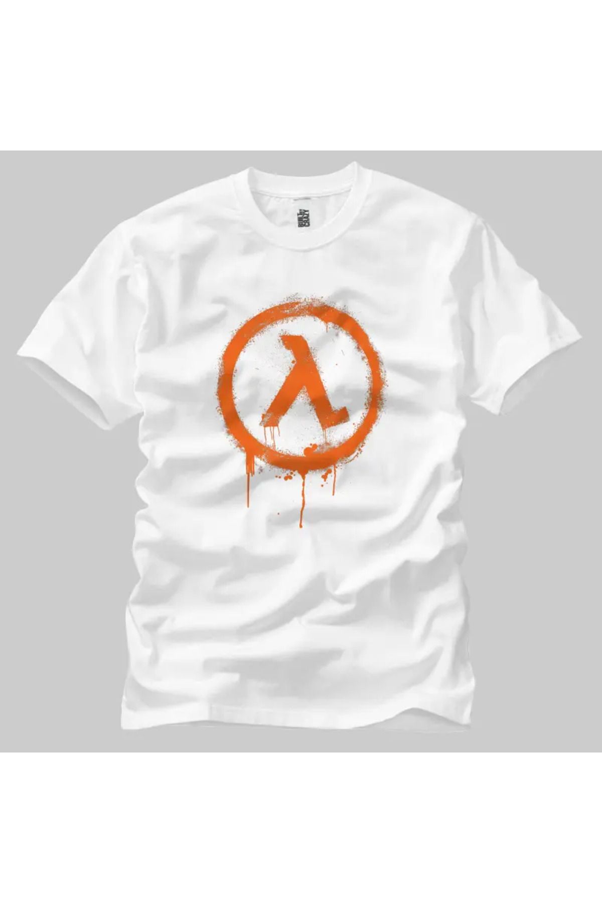 Built By Crazy Half Life Stencil Logo Unisex Tişört