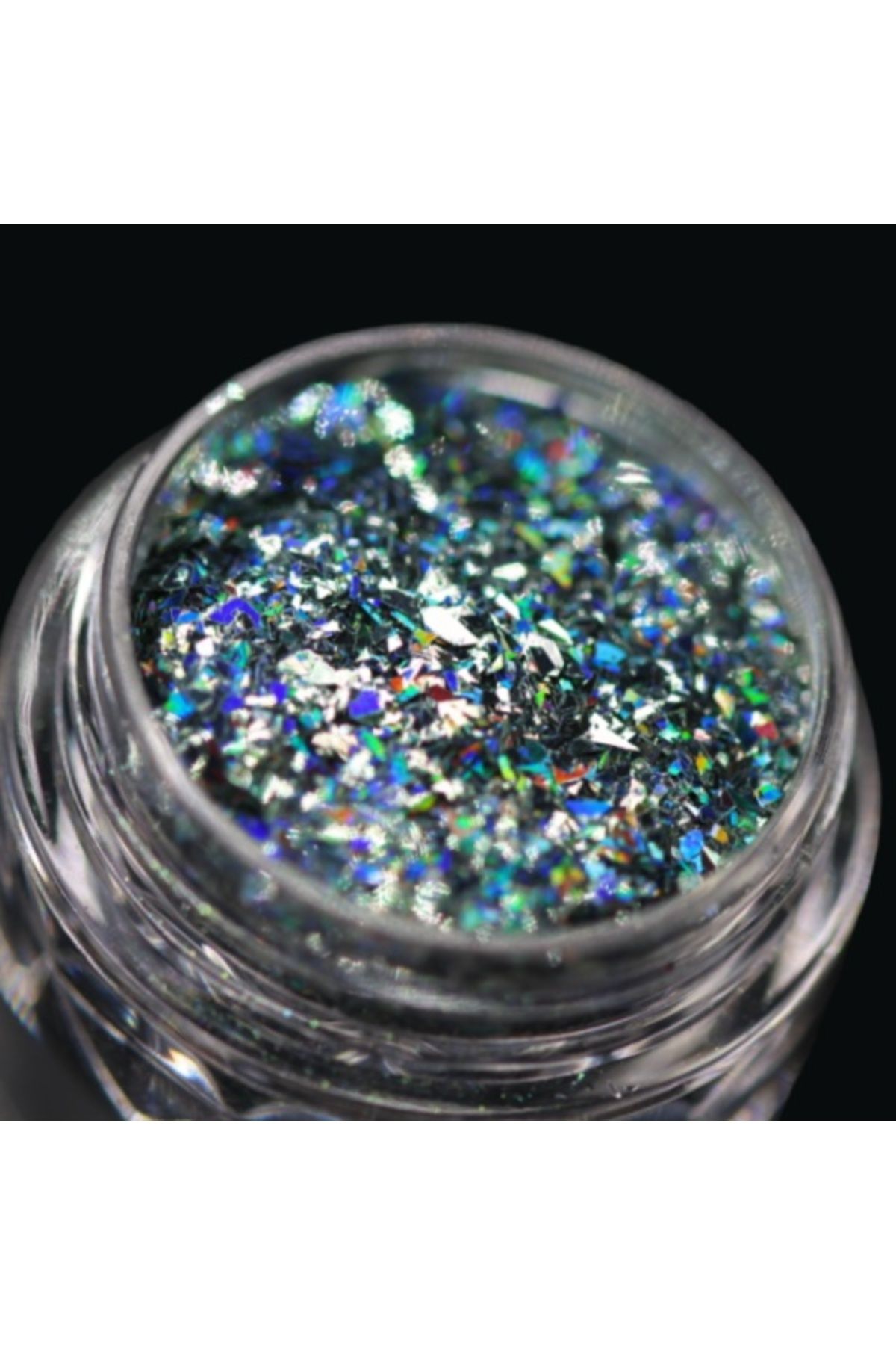 Kajol Beauty Pigment Sclipici Cu Fulgi Pentru Machiaj Și Body Art Pk159 (gri Marin Holografic) Kajol Beauty ,
