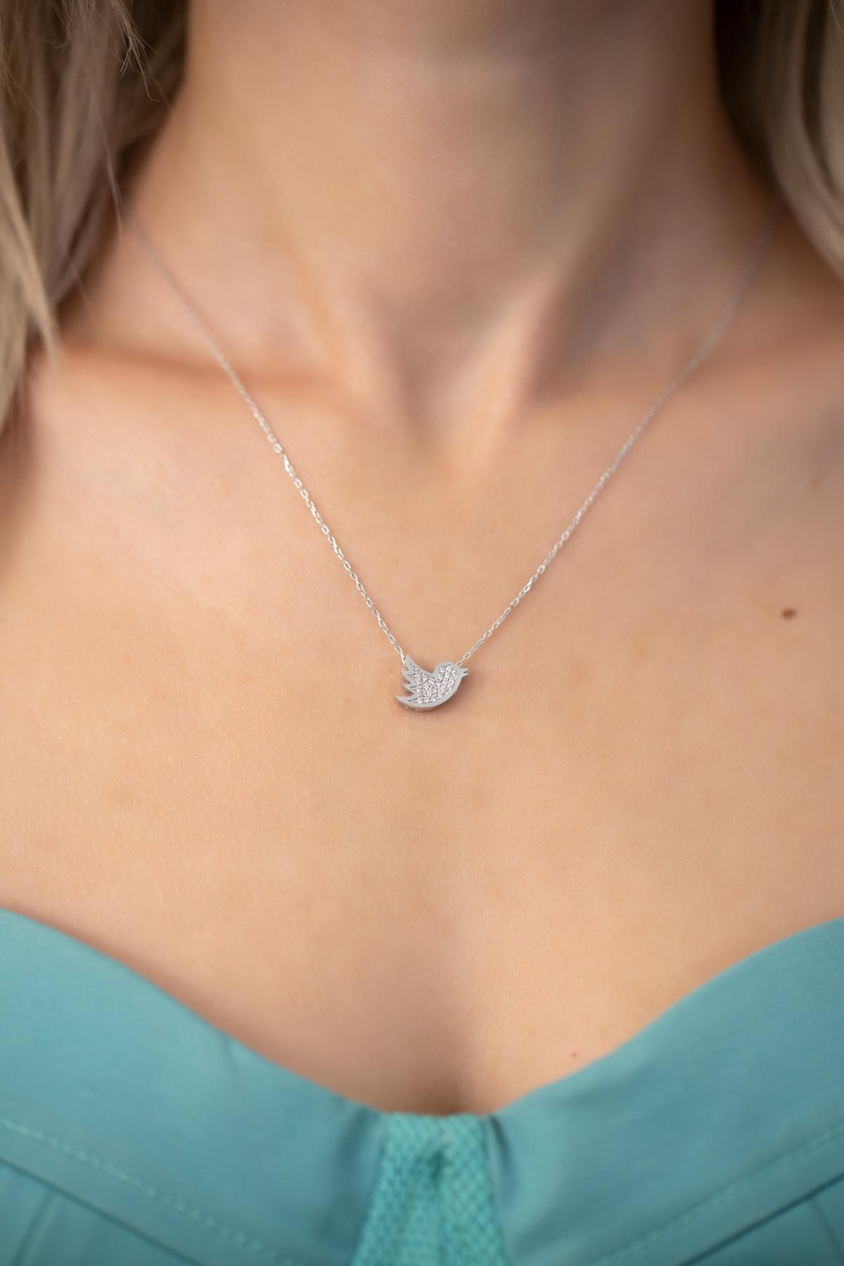 Ninova Silver Sialia Model Gümüş Zirconia Kolye