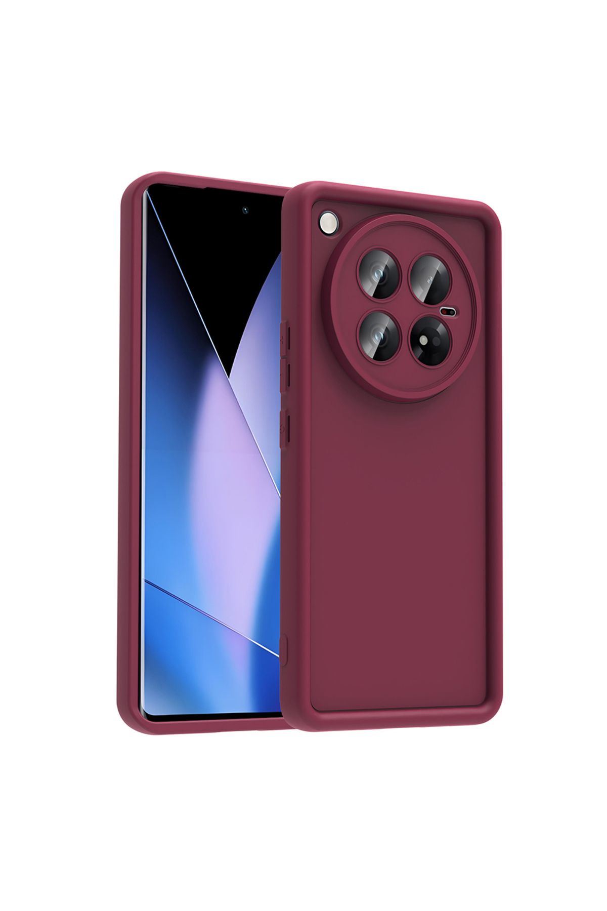 HTstore İnfinix Zero 40 5G Kılıf Kamera Korumalı Zore Ananas Kapak-Mürdüm