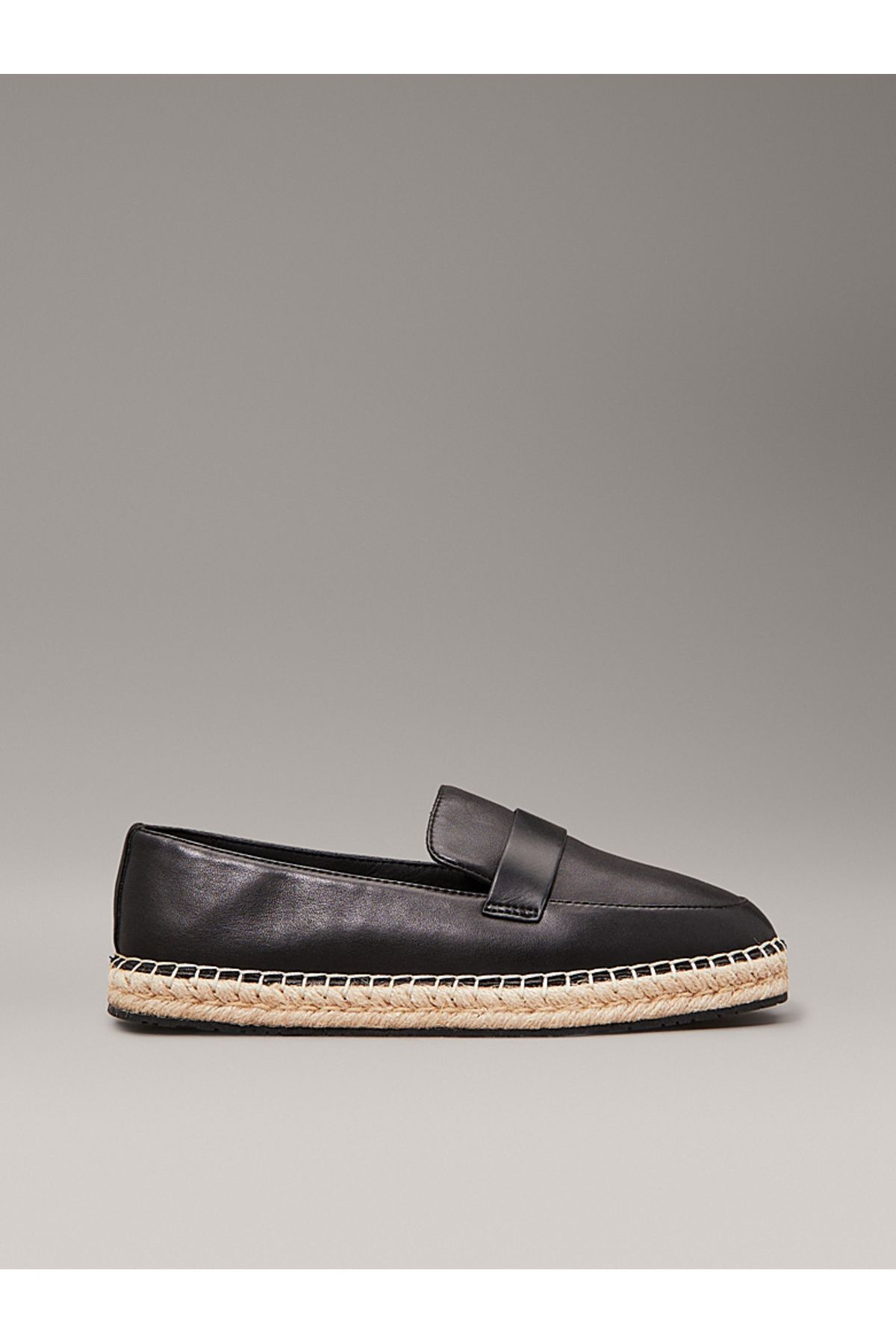 Calvin Klein Leather Espadrille Loafers