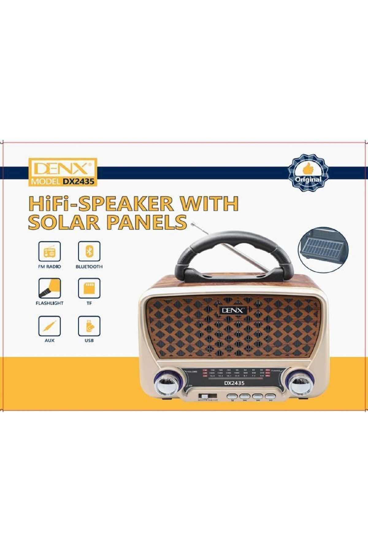 Denx-Dx2435 Rechargeable Hi-fi Radio With Remote Control, Large Capacity Battery 3