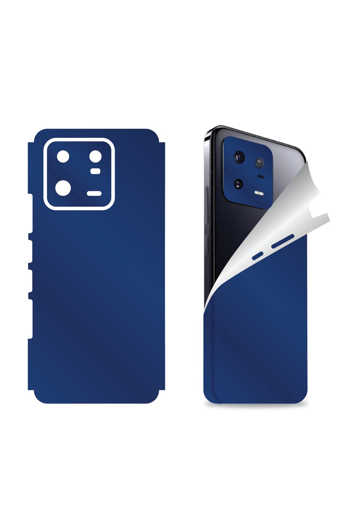 Bowie Xiaomi Mi 13 Pro için uyumlu 360 full arka ve yan kaplama koruma sticker MAT MAVİ