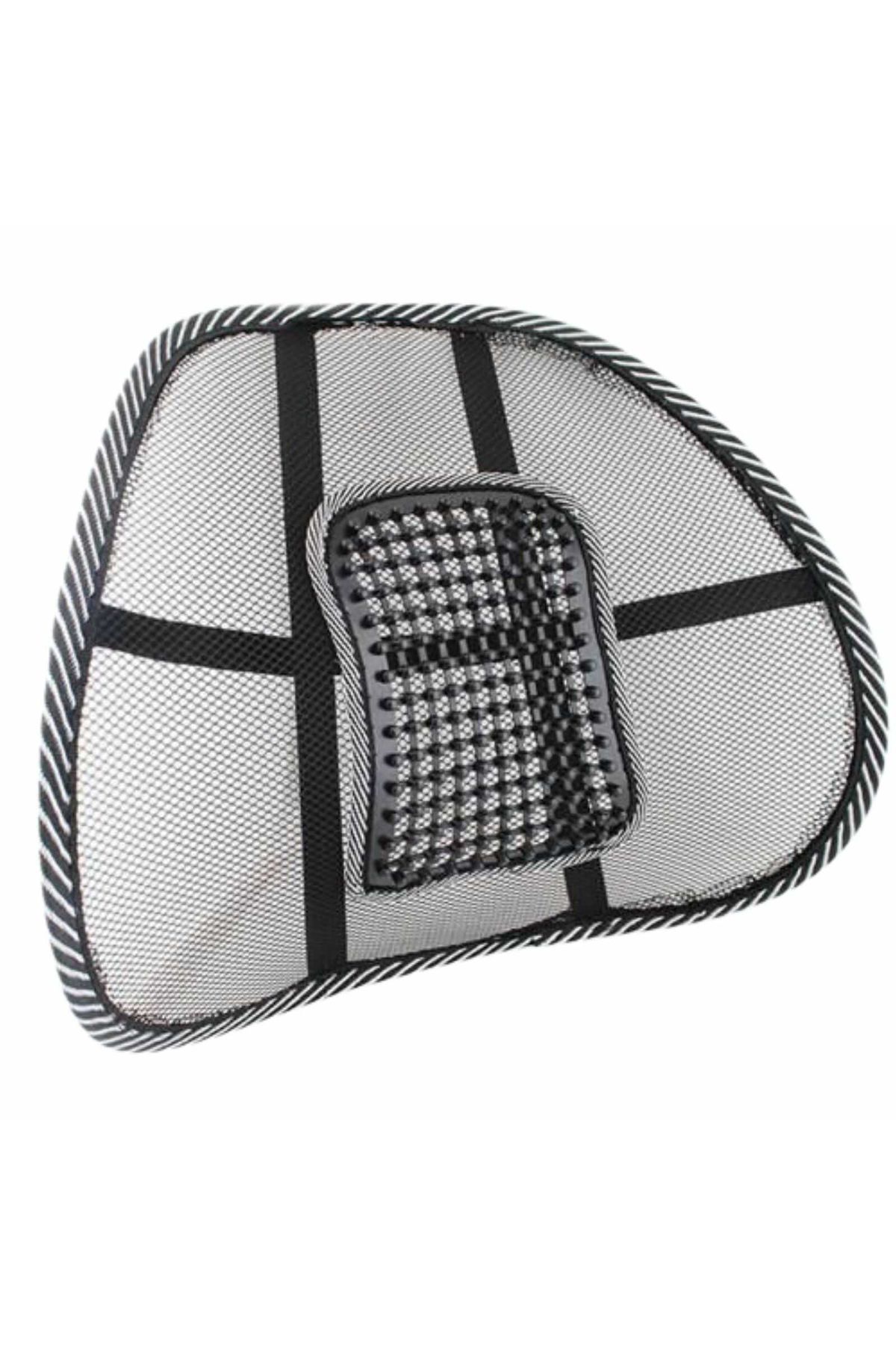 Micostore Suport Lombar Terapeutic, Pentru Scaun Auto Sau Birou, Corecteaza Postura, 40x39 Cm, Metal Si Plasa - One Size