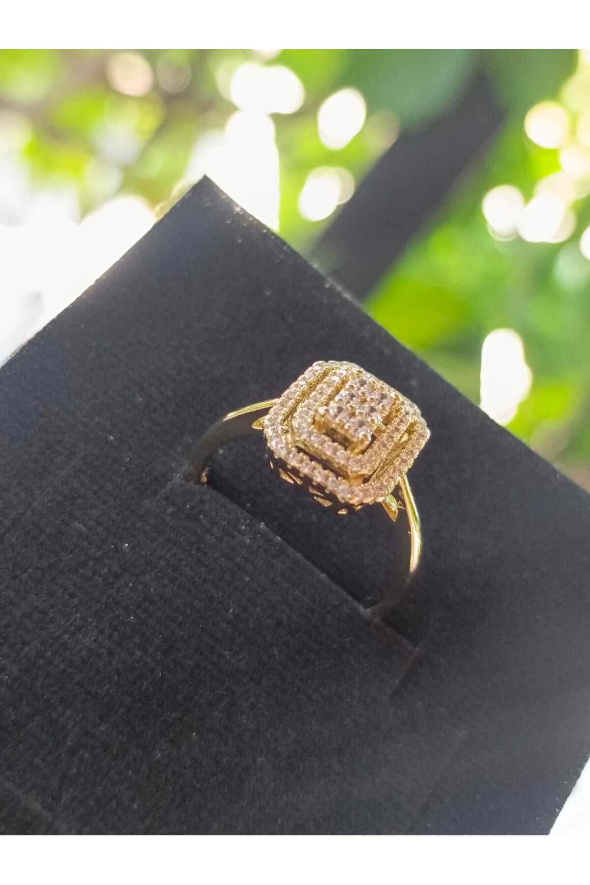 mdy accessory Altın kaplama çelik baget yüzük