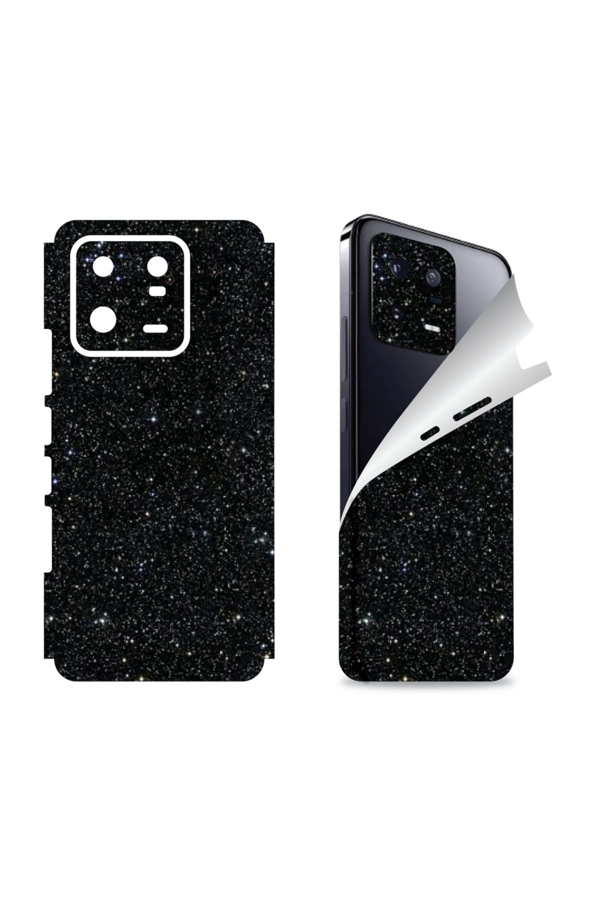 Bowie Xiaomi Mi 13 Pro için uyumlu 360 full arka ve yan kaplama koruma sticker SİMLİ SİYAH