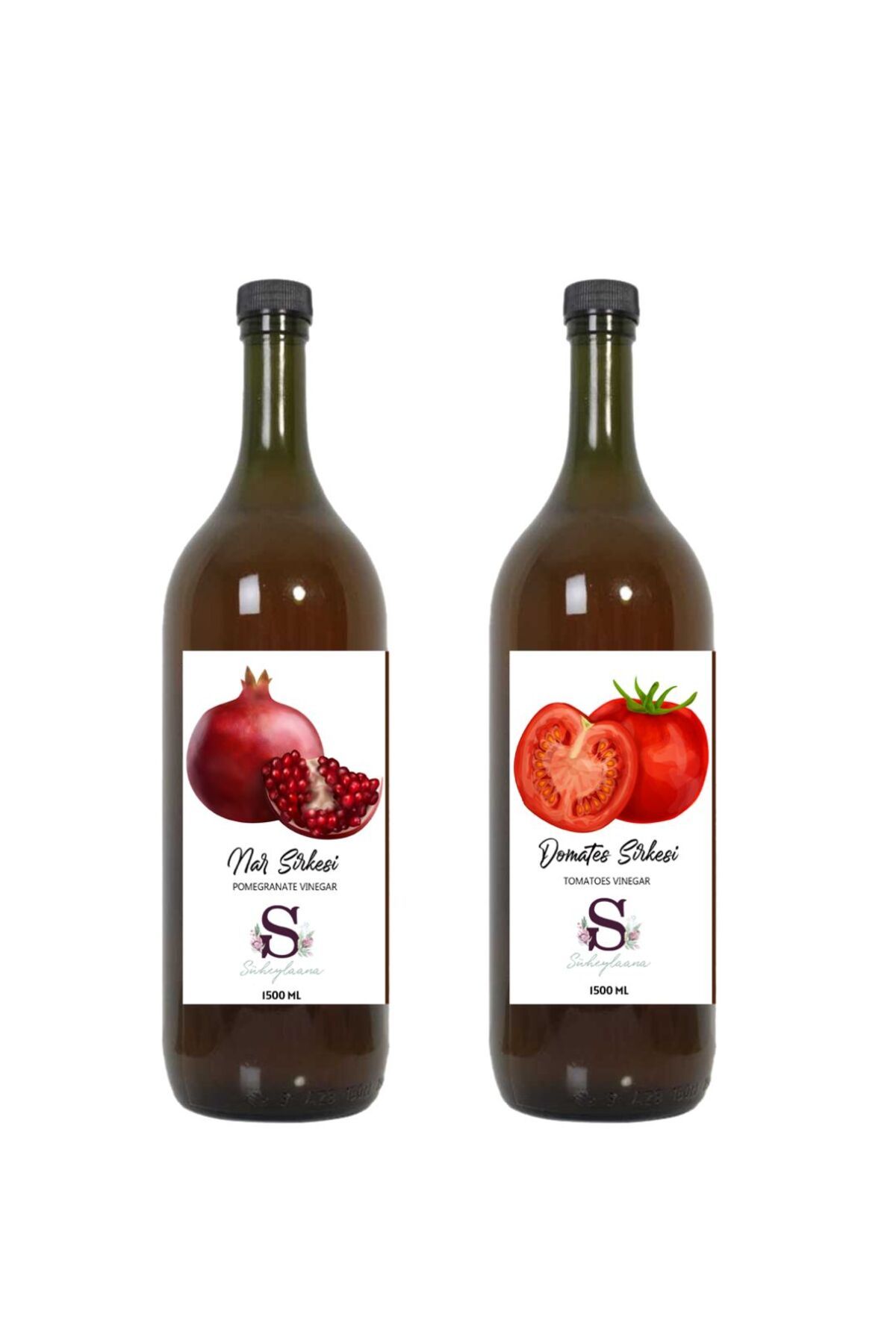 Süheylaana Doğal Nar Sirkesi 1500 Ml - Doğal Domates Sirkesi 1500 Ml