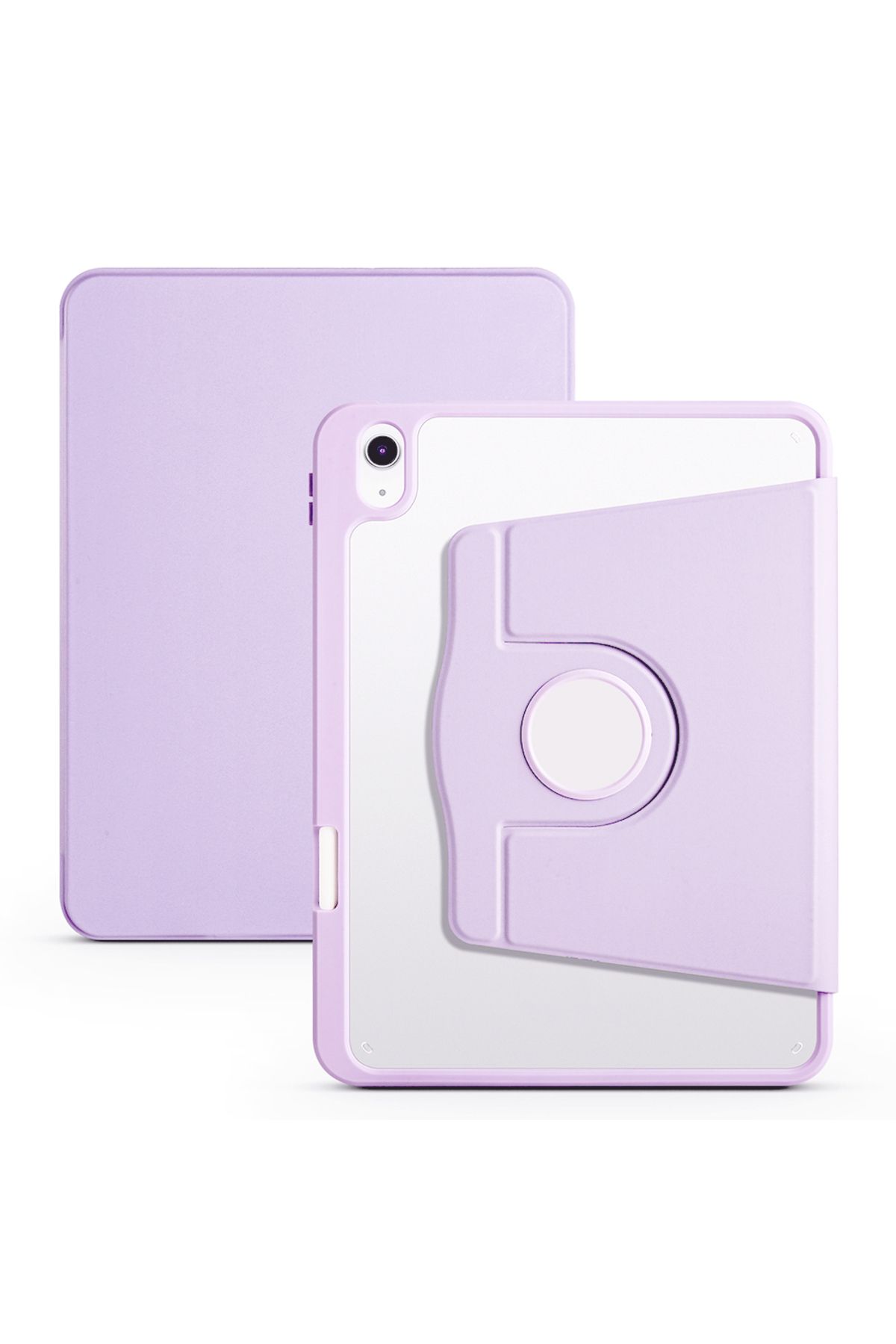 HTstore iPad Uyumlu 11.Nesil 2025 Kılıf Zore Termik Kalem Bölmeli Dönebilen Standlı Kılıf-Lila