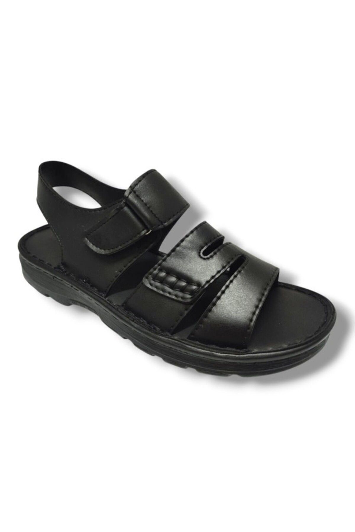 Cakgo Class C605-25 Deri Anatomik Cırt Bant Soft Erkek Sandalet