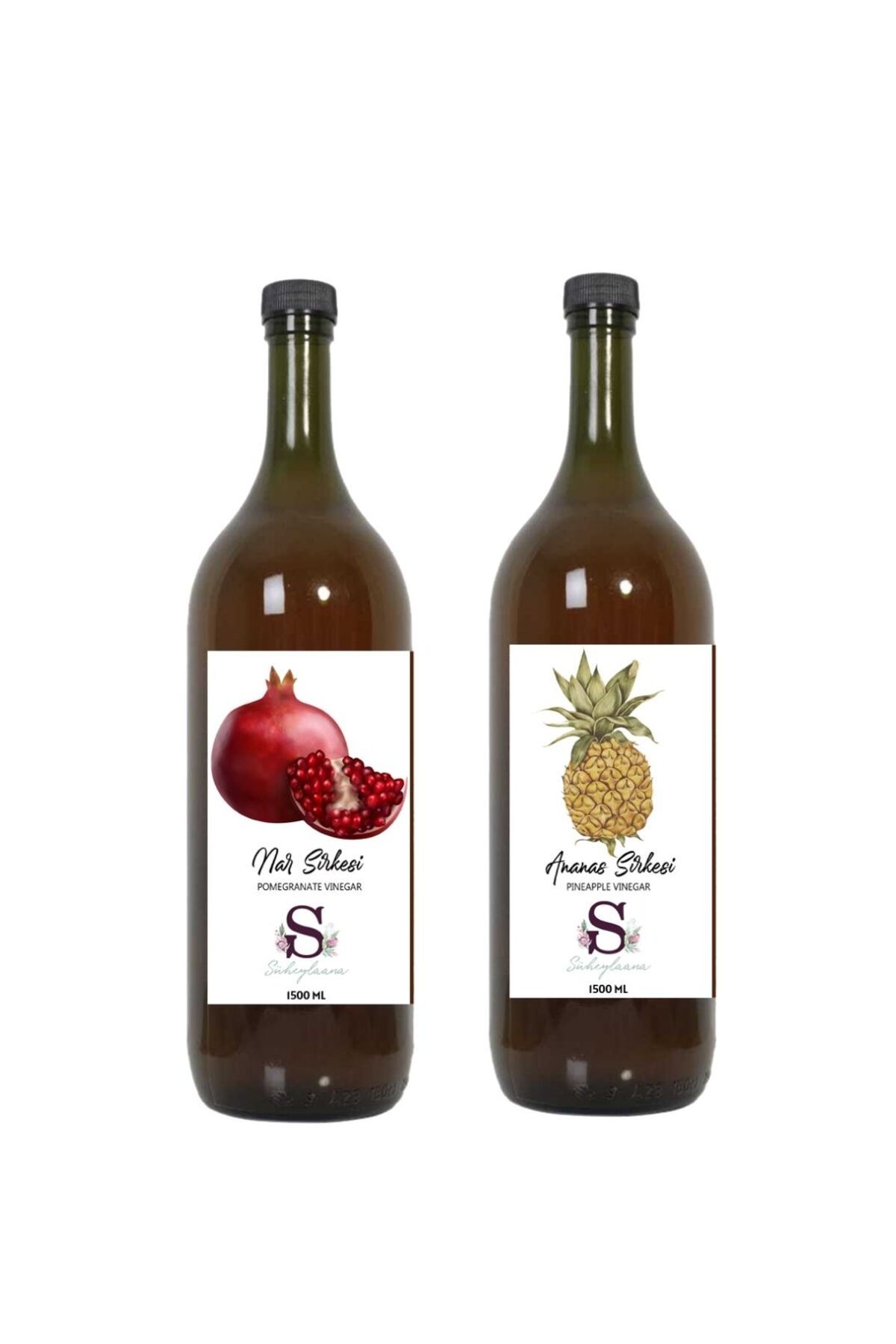 Süheylaana Doğal Nar Sirkesi 1500 Ml - Doğal Ananas Sirkesi 1500 Ml