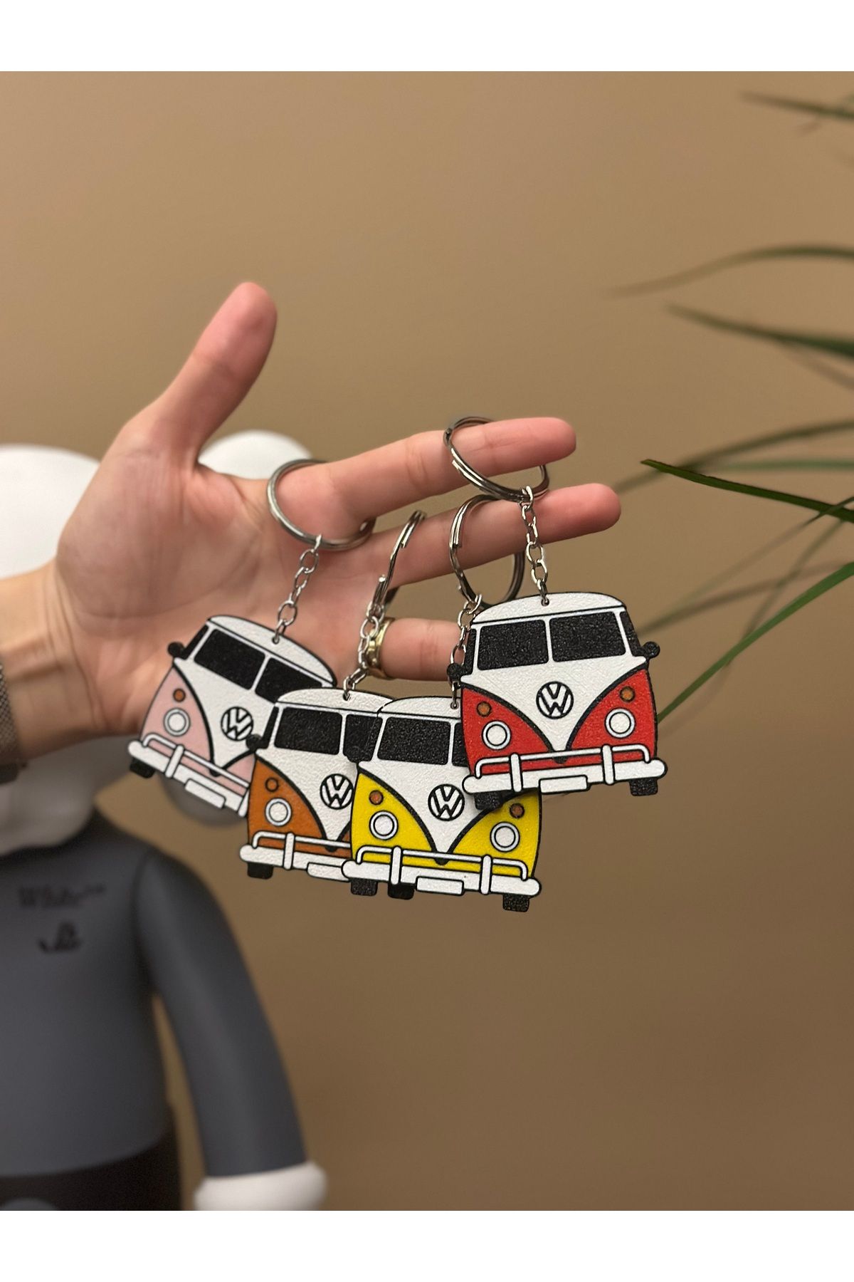 Wuun Store Vosvos Transporter Araba Anahtarlık Pembe