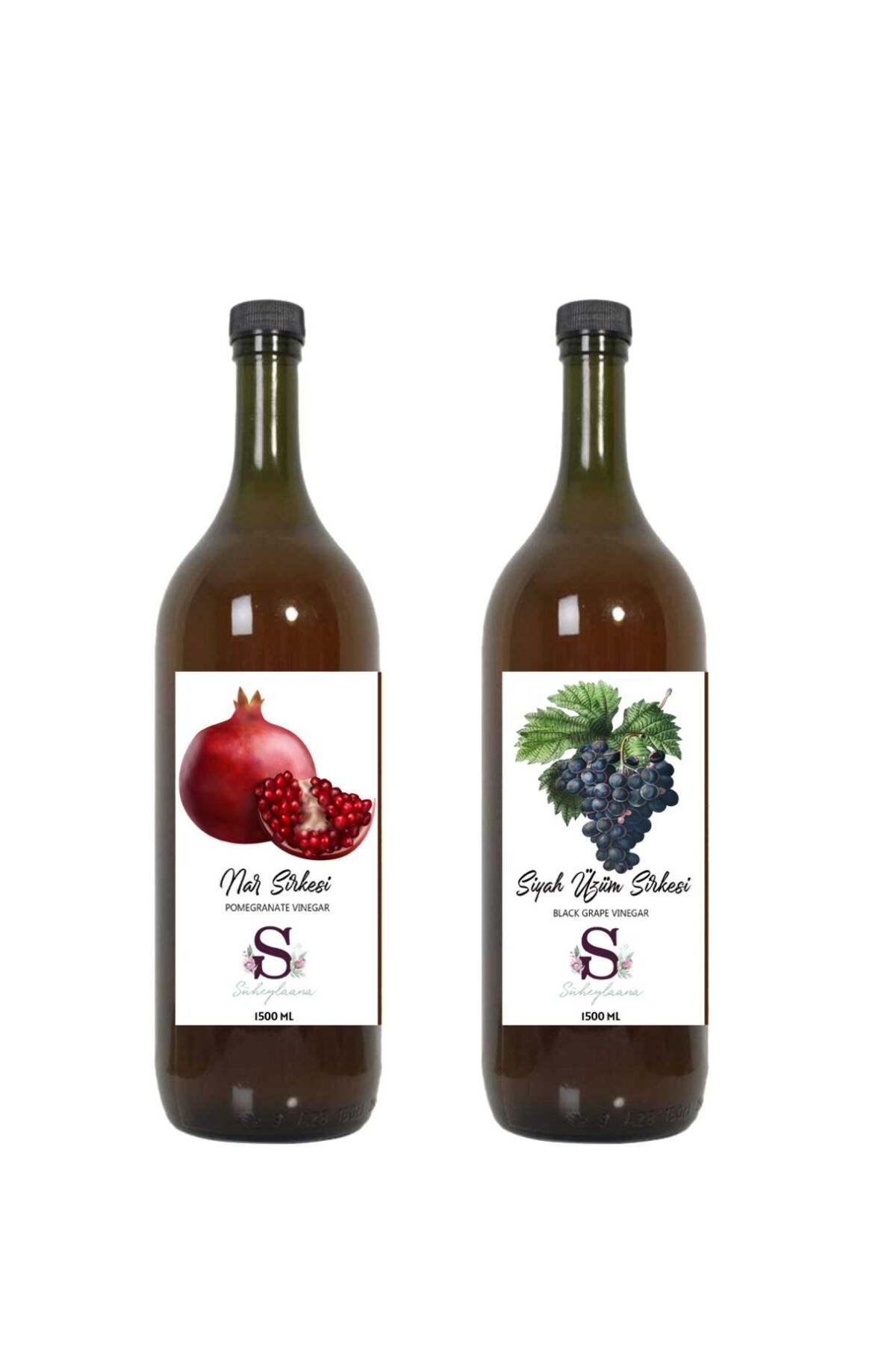 Süheylaana Doğal Nar Sirkesi 1500 Ml - Doğal Siyah Üzüm Sirkesi 1500 Ml
