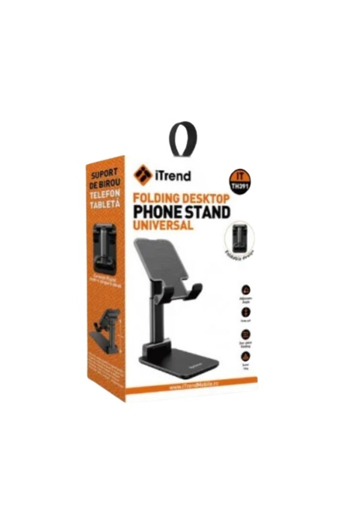 REDz Accessories-Suport de birou, iTrend, Model TH391, pentru telefon și tabletă, protecție din silicon, negru 4