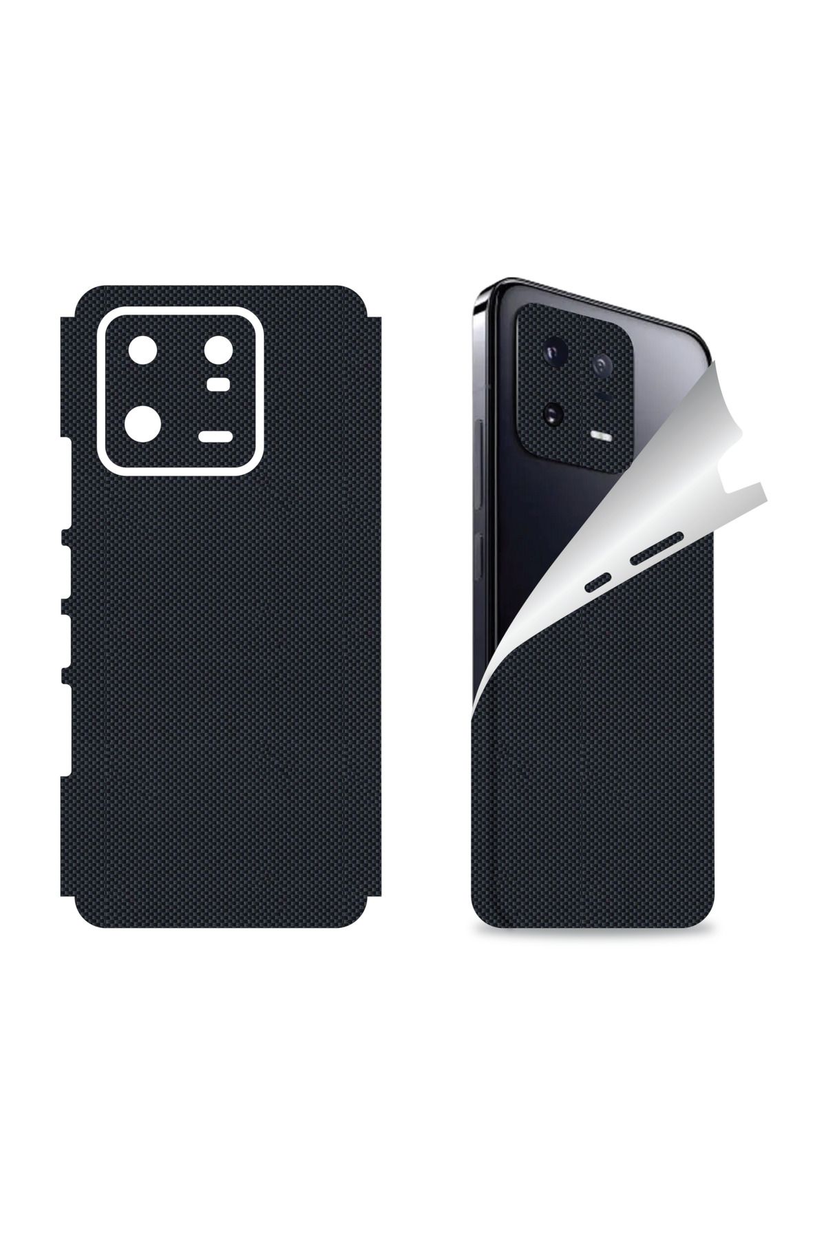Bowie Xiaomi Mi 13 Pro için uyumlu 360 full arka ve yan kaplama koruma sticker KARBONFİBER