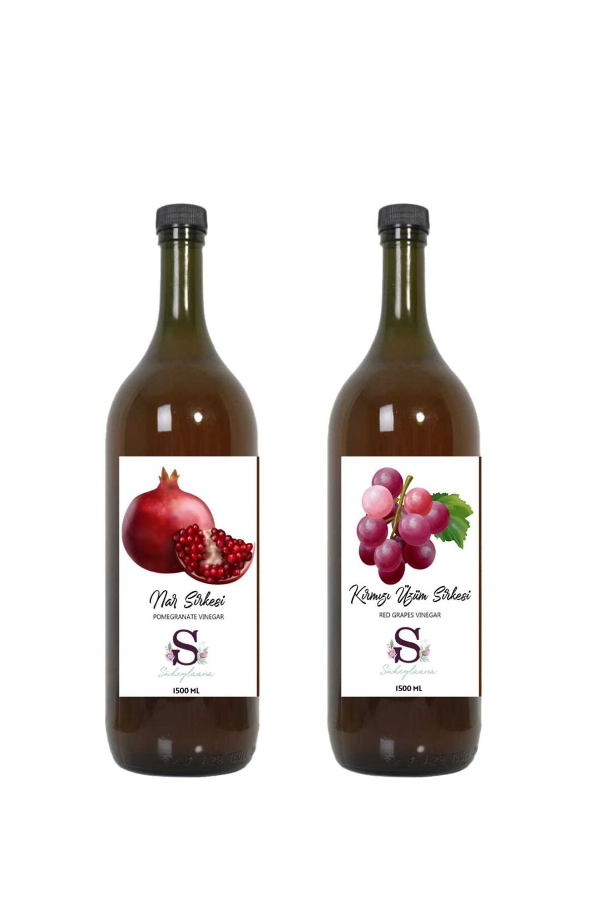 Süheylaana Doğal Nar Sirkesi 1500 Ml - Doğal Kırmızı Üzüm Sirkesi 1500 Ml