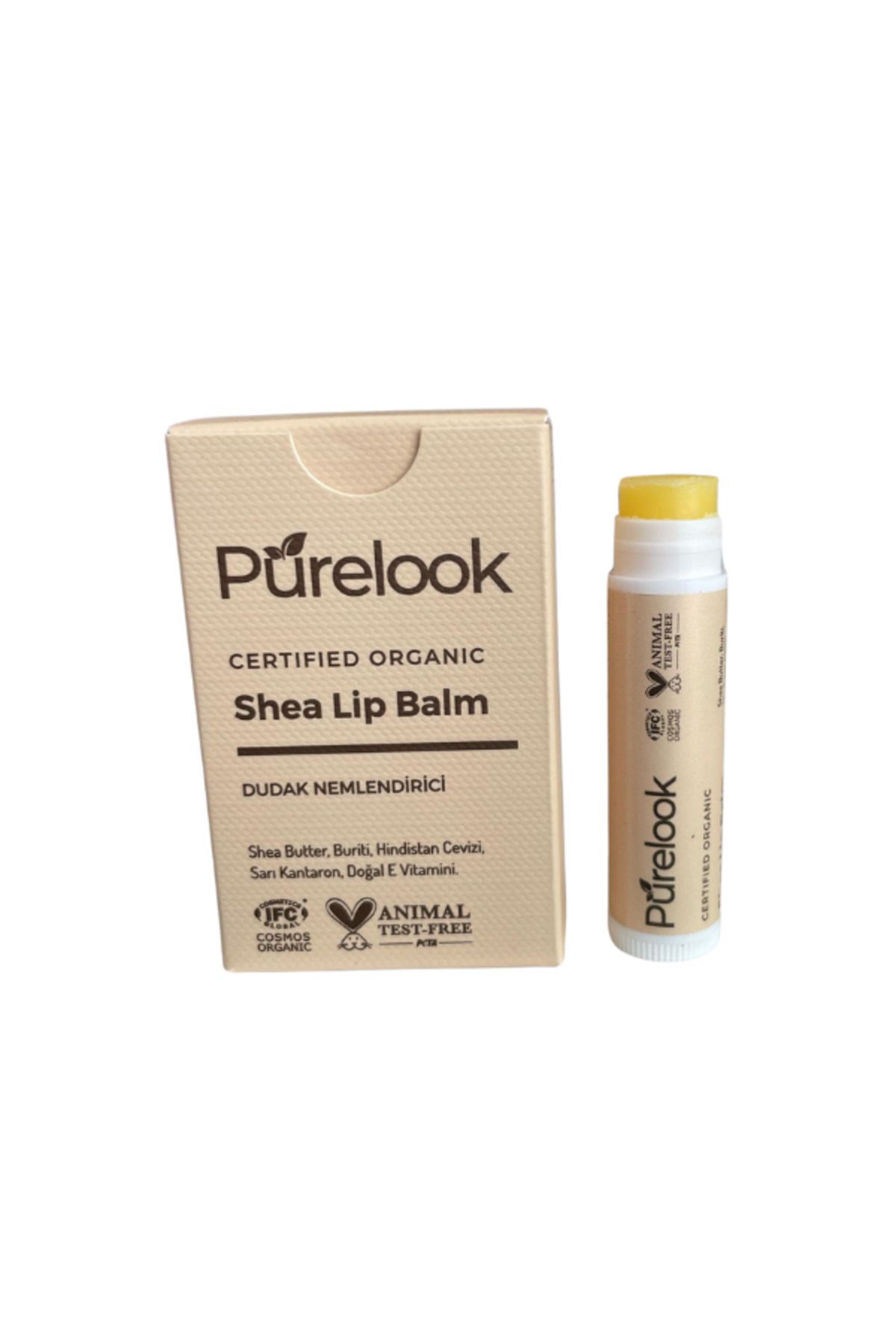 purelook Renksiz Shea Şeffaf Dudak Balmı 5 ml (ORGANİK)
