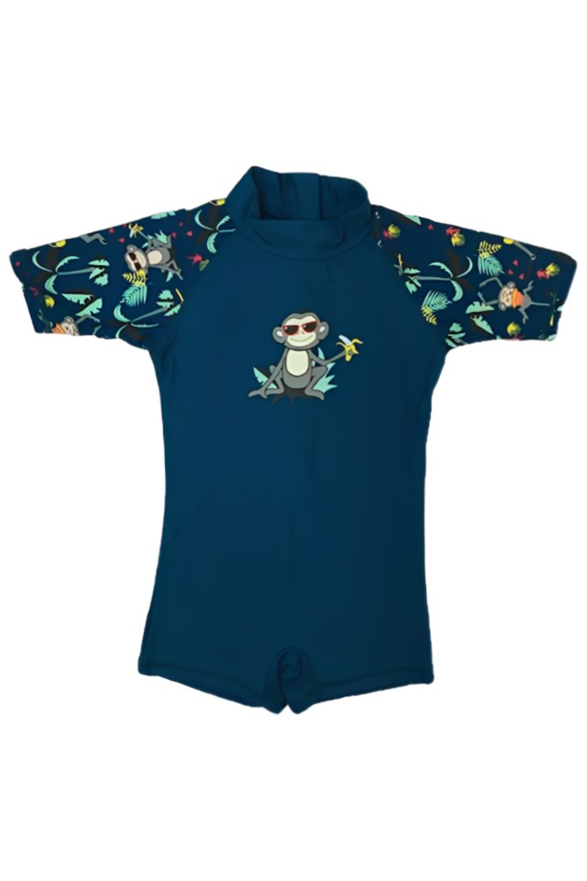 Banz-Swimwear / Swimming for babies and children, UPF50+ Sun Protection, Navy Jungle, 12-18 luni 2