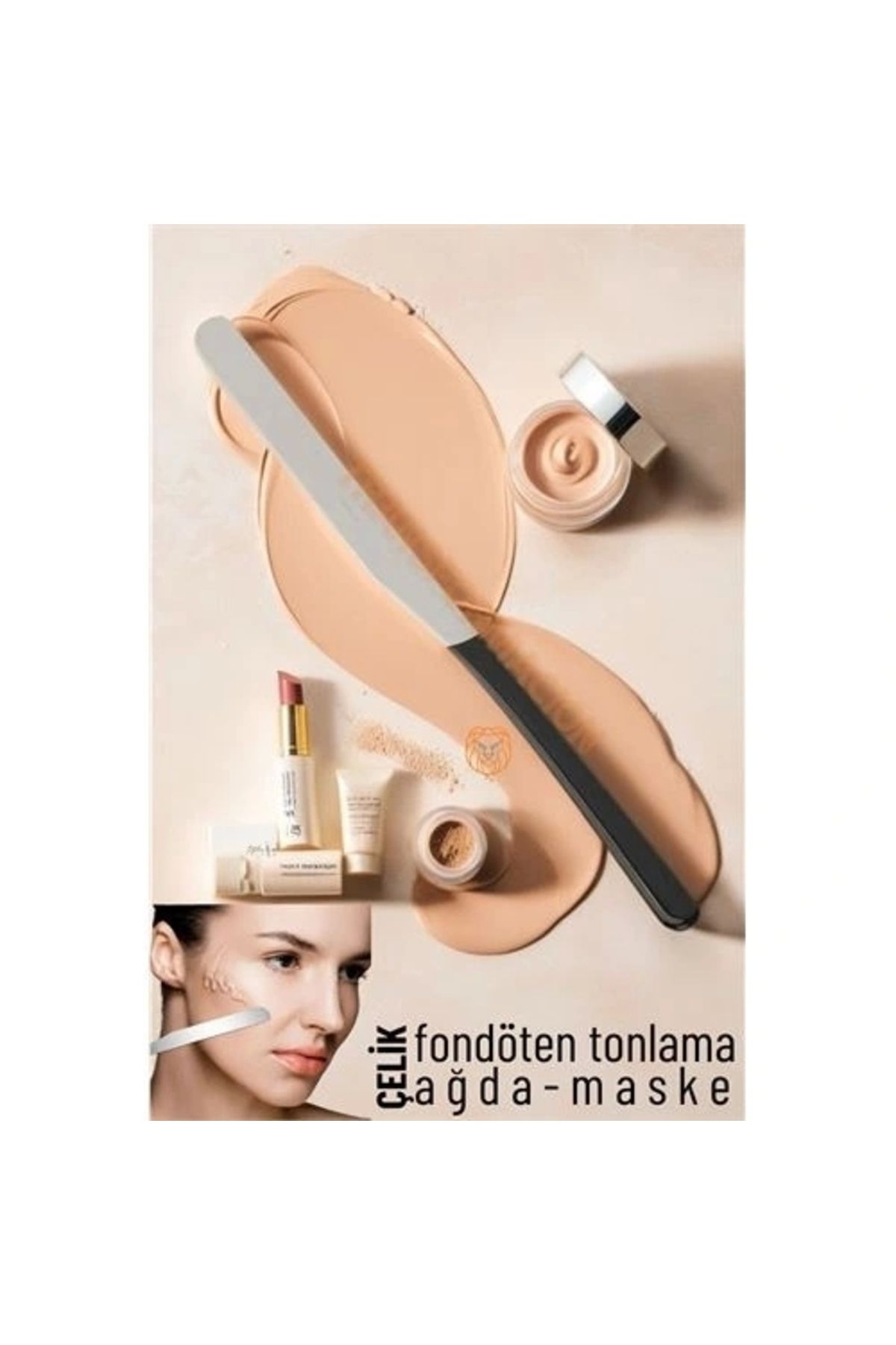 STOREMAX Maske Sıvı Fondöten Tonlama Spatulası Çelik