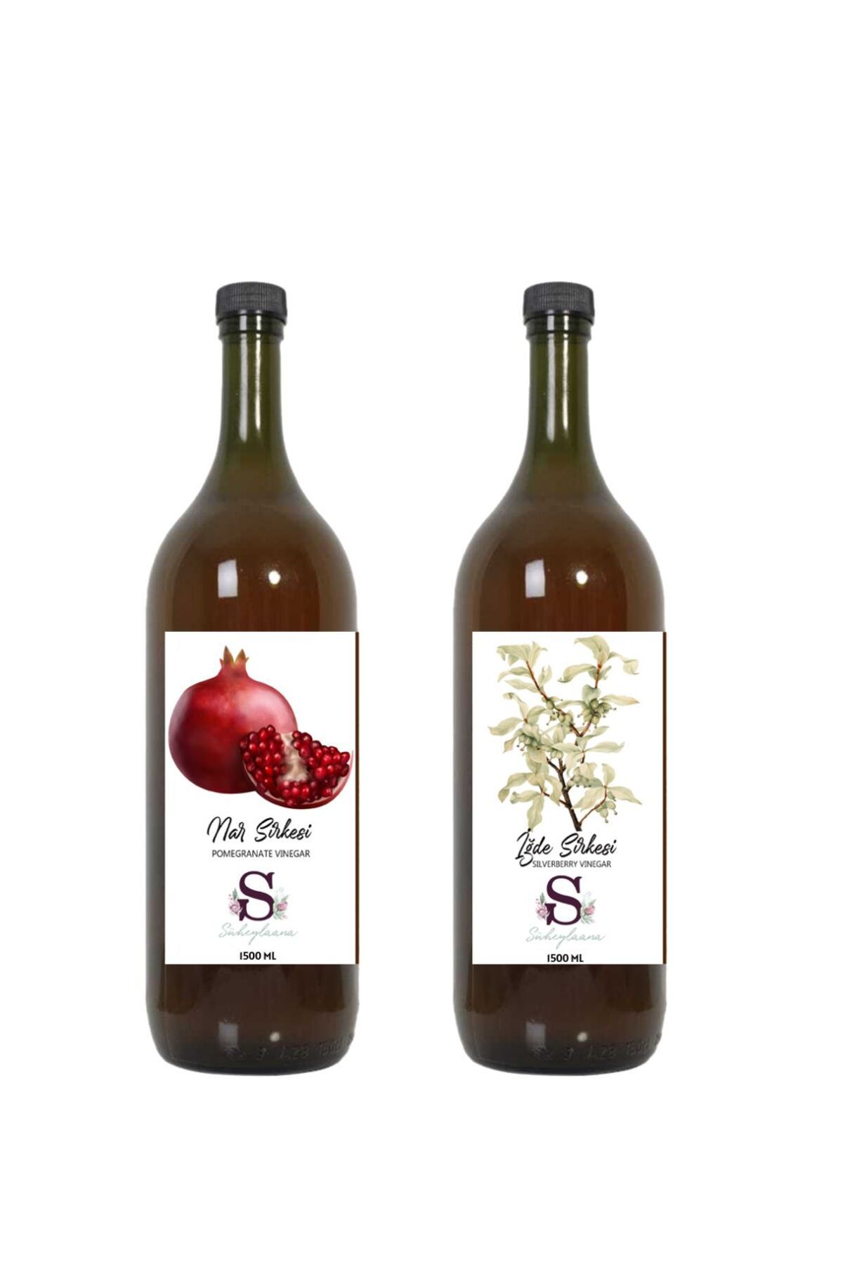 Süheylaana Doğal Nar Sirkesi 1500 Ml - Doğal İğde Sirkesi 1500 Ml