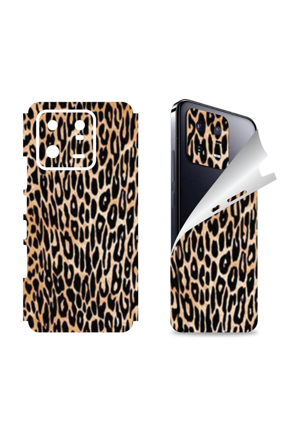 Bowie Xiaomi Mi 13 Pro için uyumlu 360 full arka ve yan kaplama koruma sticker KADİFE LEOPAR