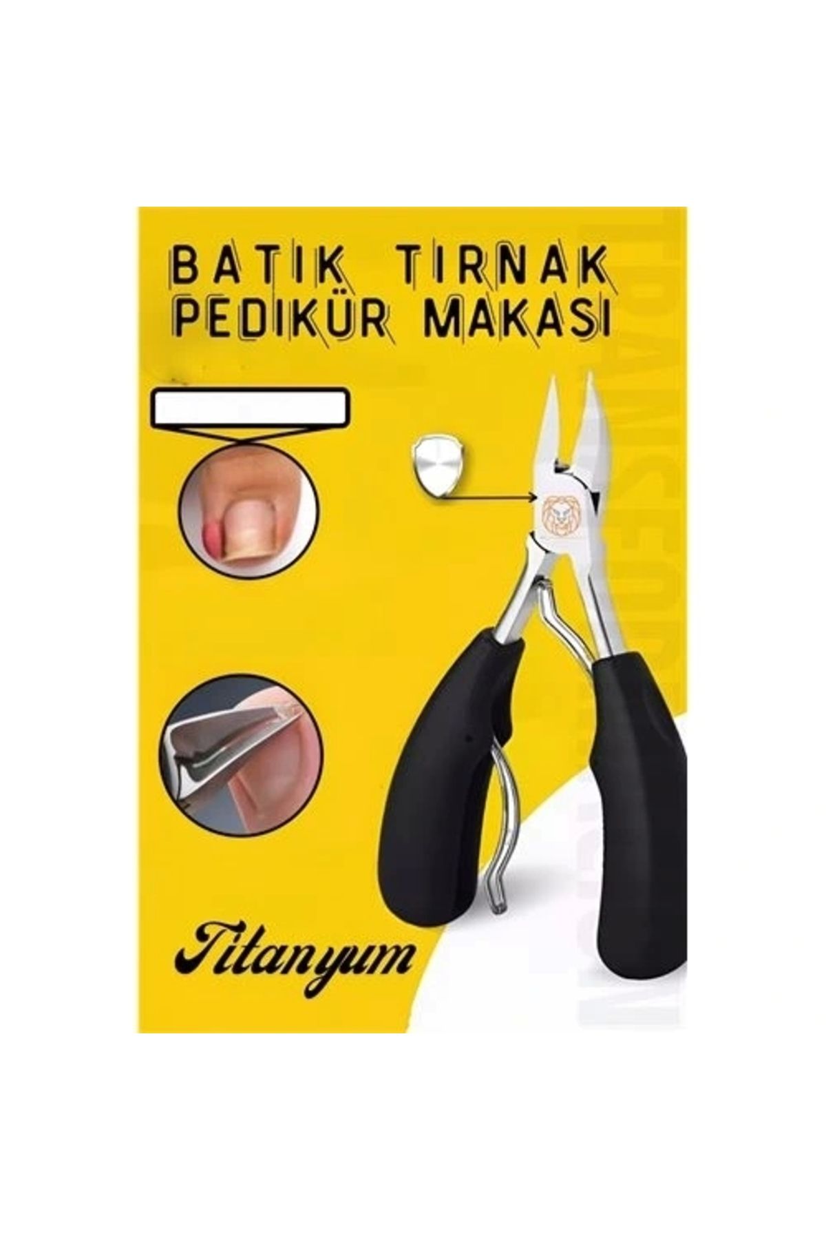 STOREMAX Pedikür Makası Tırnak Batık Makası Titanyum Çelik Profesyonel