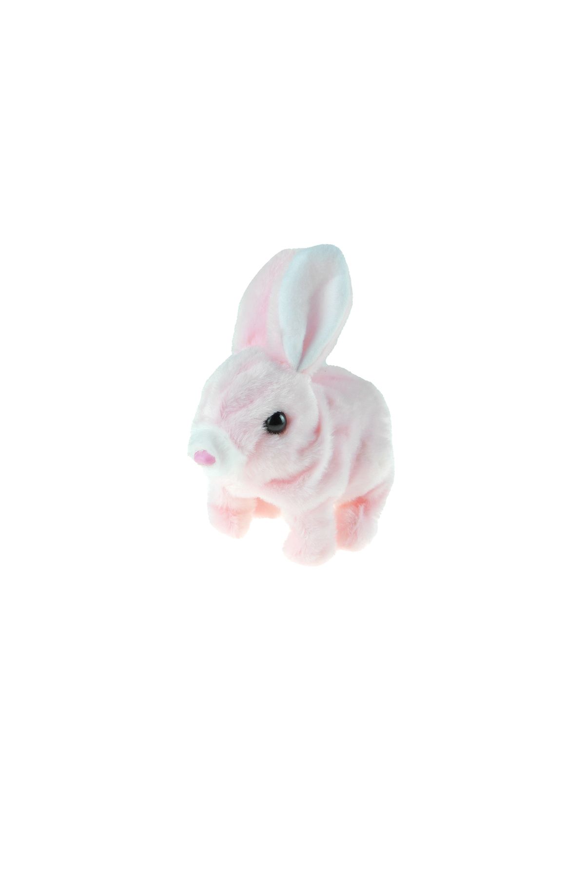 uzman ithalat Oyuncak Tavşan Sevimli Pelüş Tavşan Pink Sesli Hareket Pilli 17Cm