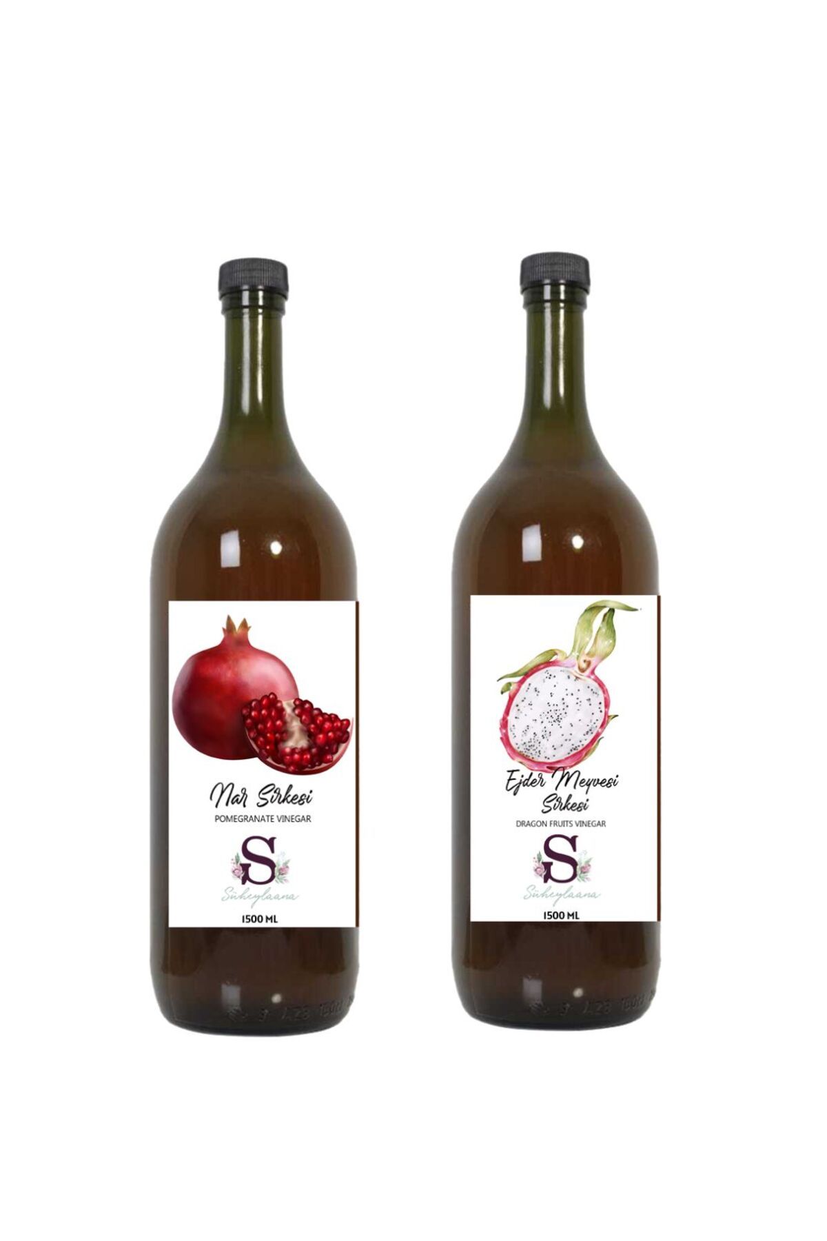 Süheylaana Doğal Nar Sirkesi 1500 Ml - Doğal Ejder Meyvesi Sirkesi 1500 Ml