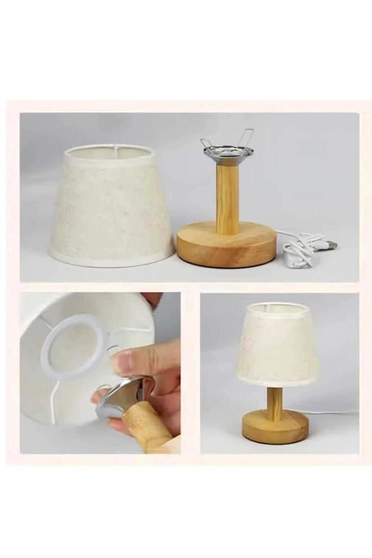 Generic-Duniso Bedside Table Lamp, Led Modern Bedside Table Lamp With Bulb Fixed Brightness 7